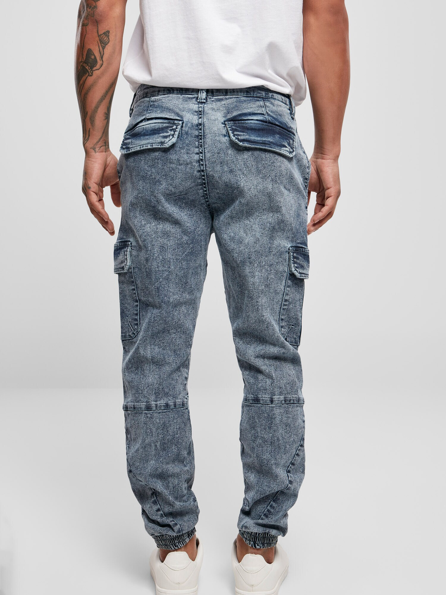 Urban Classics Pantaloni eleganți albastru denim - Pled.ro