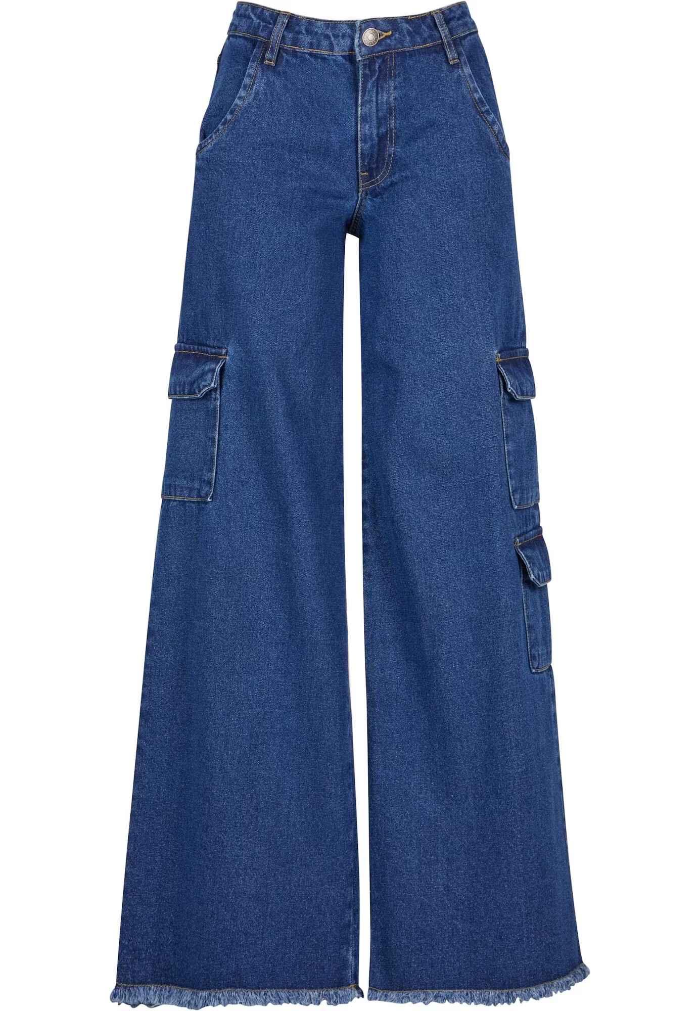 Urban Classics Pantaloni eleganți albastru denim - Pled.ro