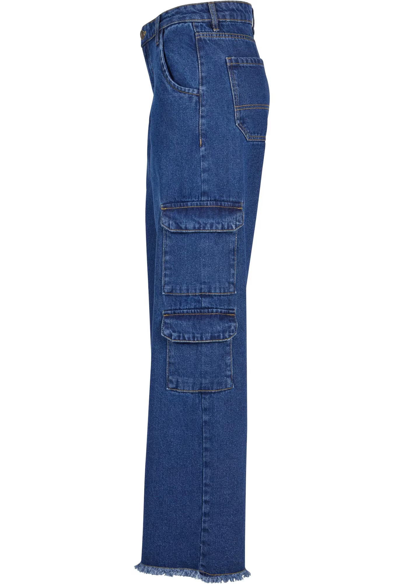 Urban Classics Pantaloni eleganți albastru denim - Pled.ro