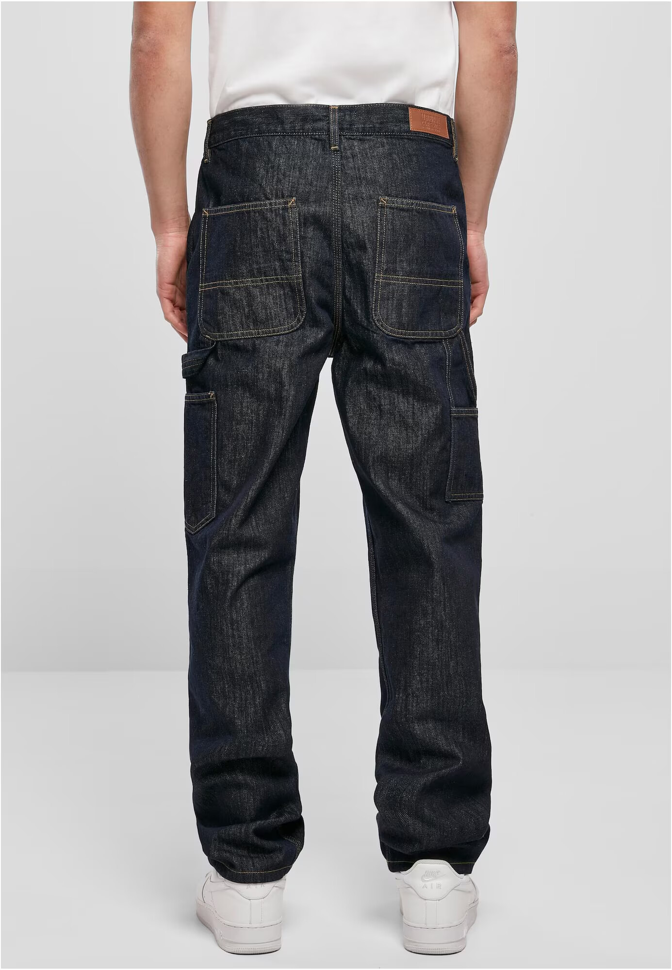 Urban Classics Pantaloni eleganți negru denim - Pled.ro