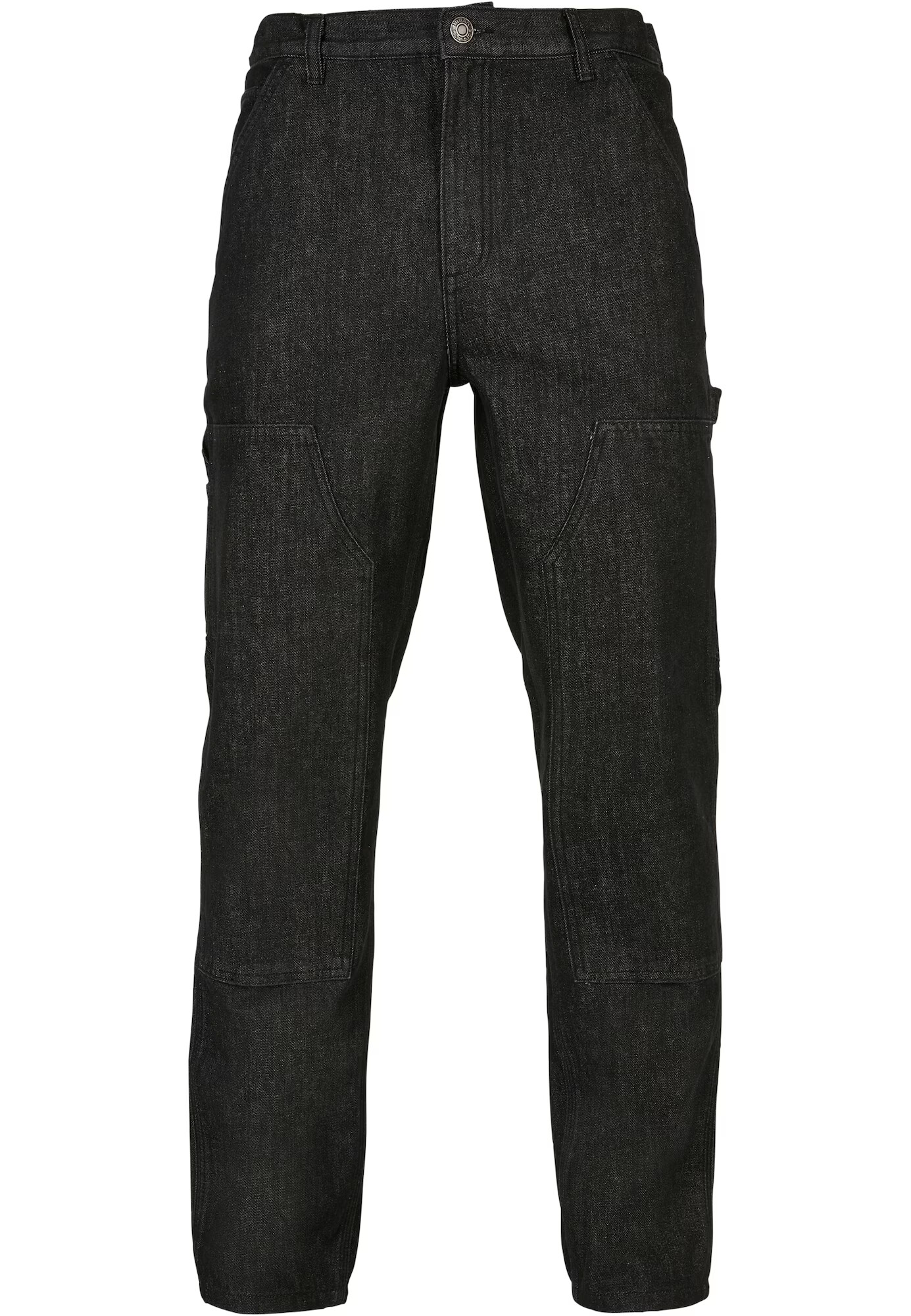 Urban Classics Pantaloni eleganți negru denim - Pled.ro