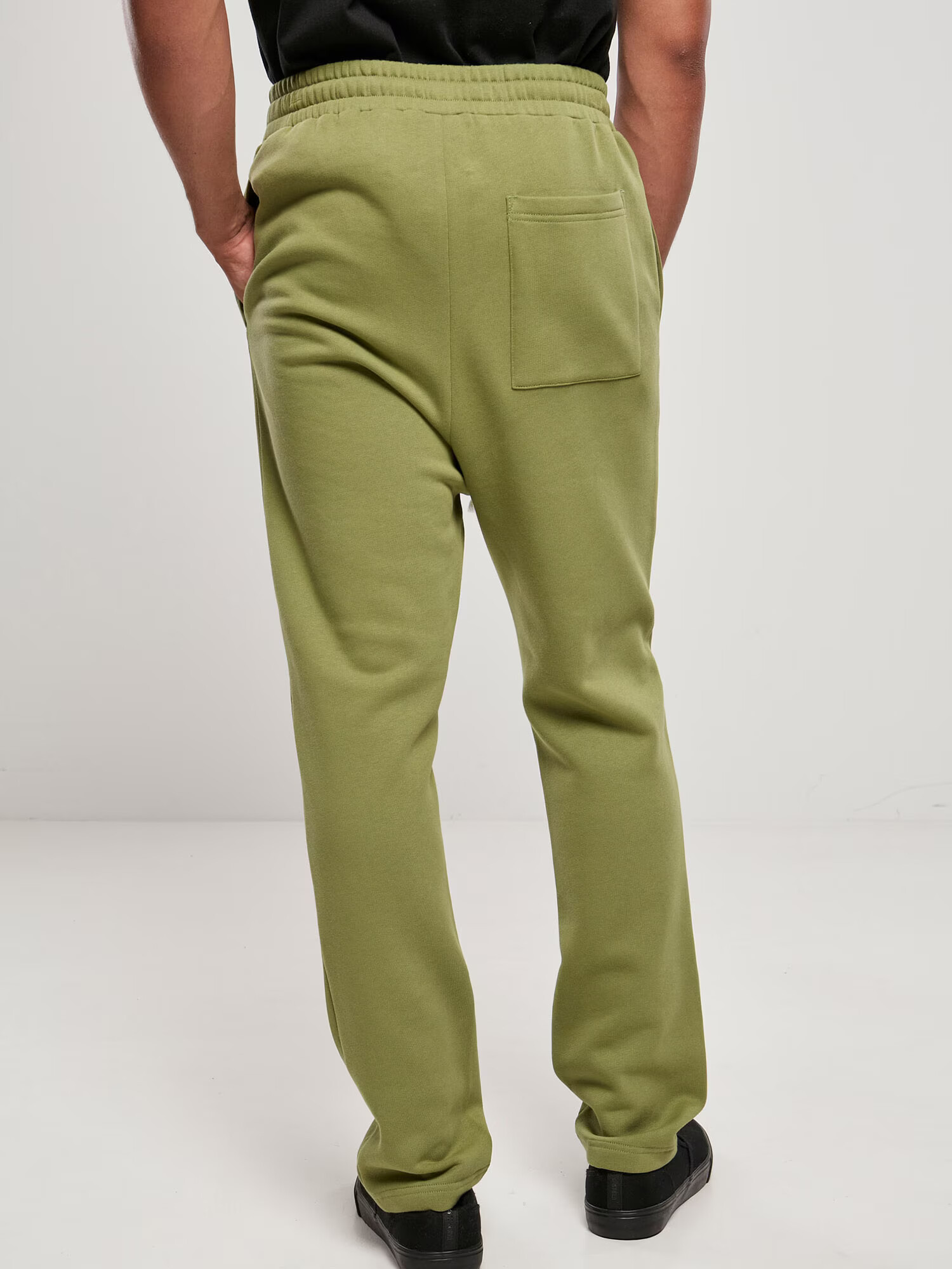 Urban Classics Pantaloni verde stuf / alb - Pled.ro