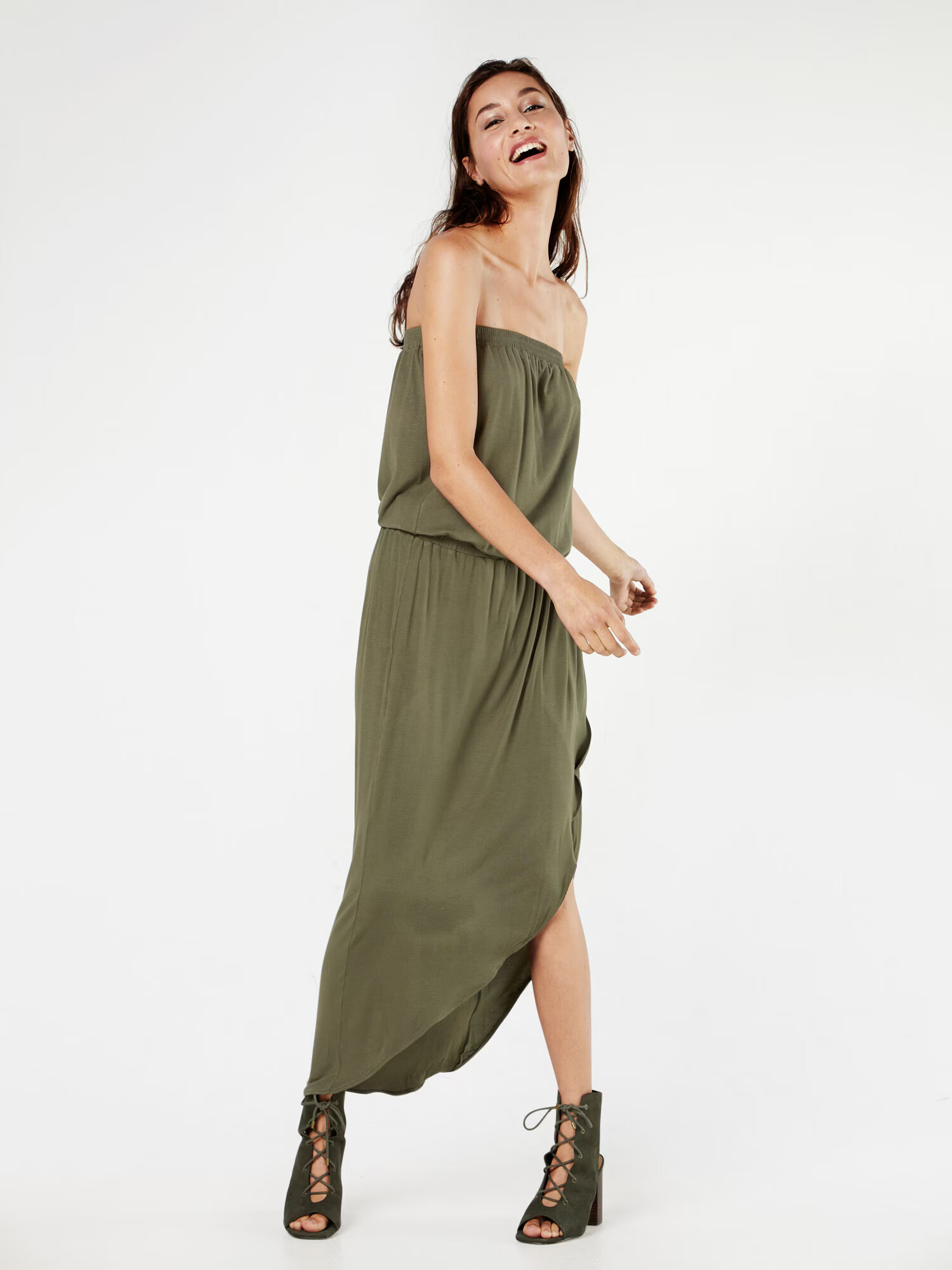 Urban Classics Rochie kaki - Pled.ro