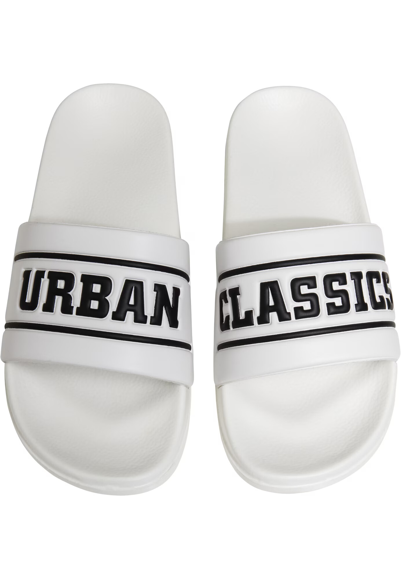 Urban Classics Saboți negru / alb - Pled.ro