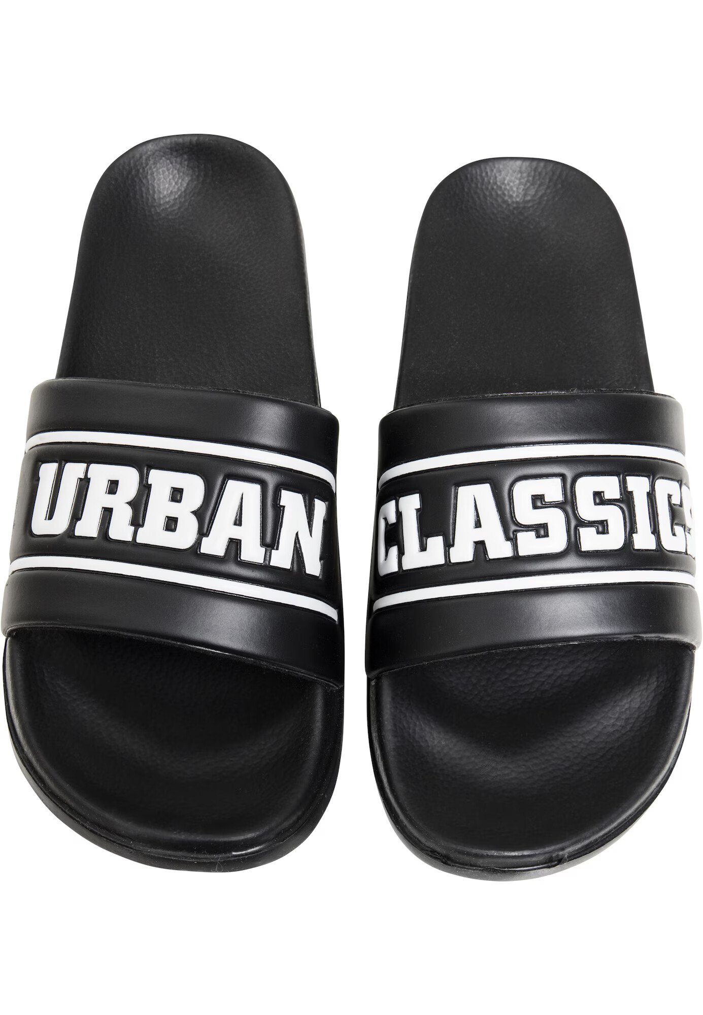 Urban Classics Saboți negru / alb - Pled.ro