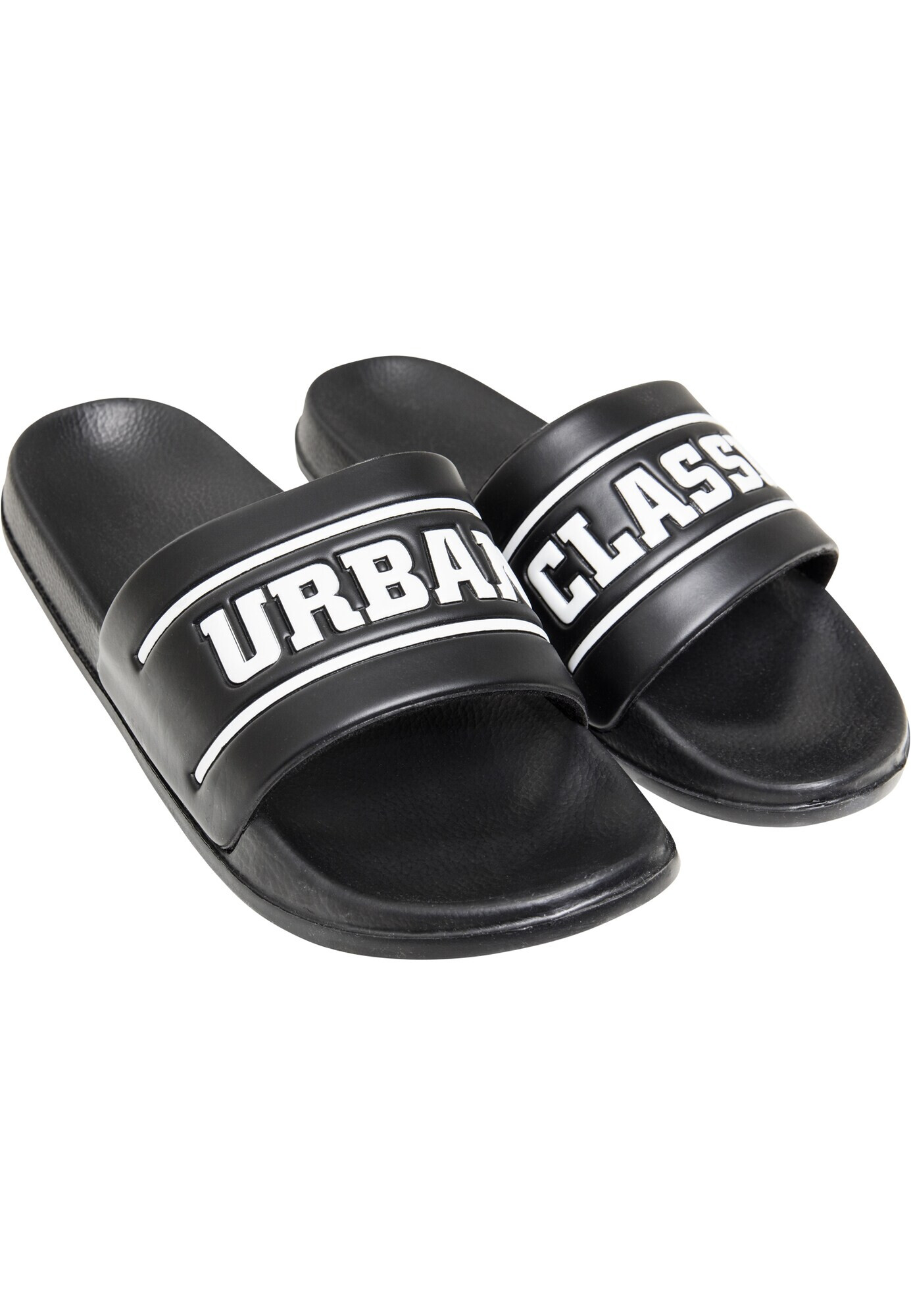 Urban Classics Saboți negru / alb - Pled.ro