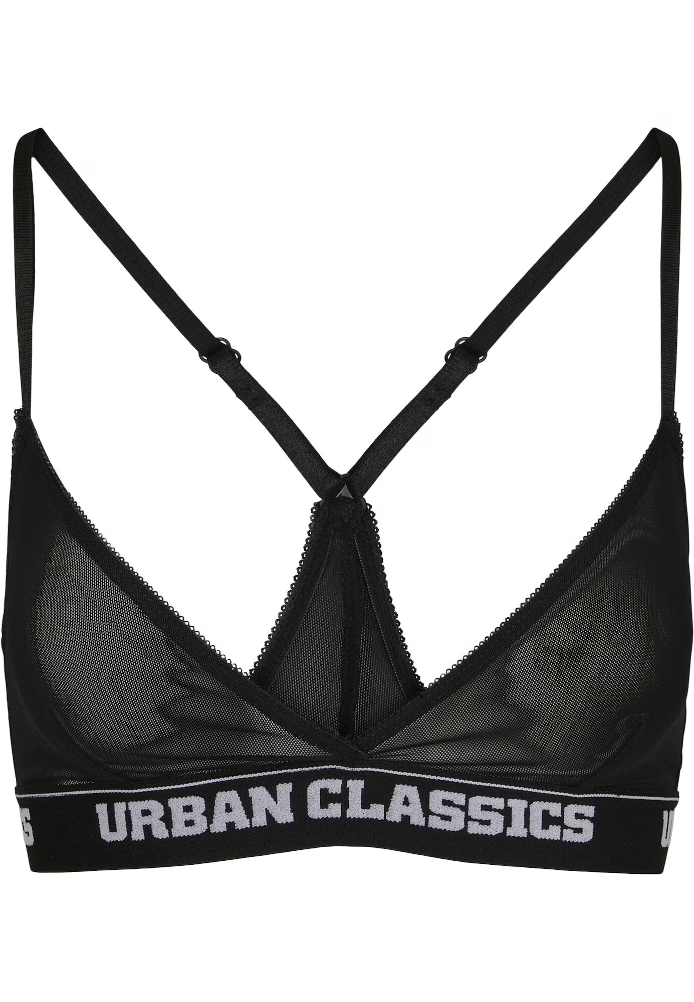 Urban Classics Sutien negru / alb - Pled.ro