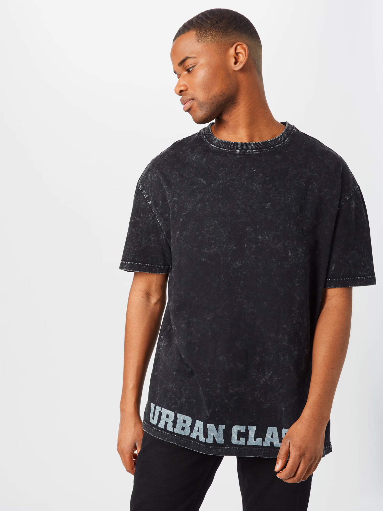 Urban Classics Tricou albastru / negru - Pled.ro