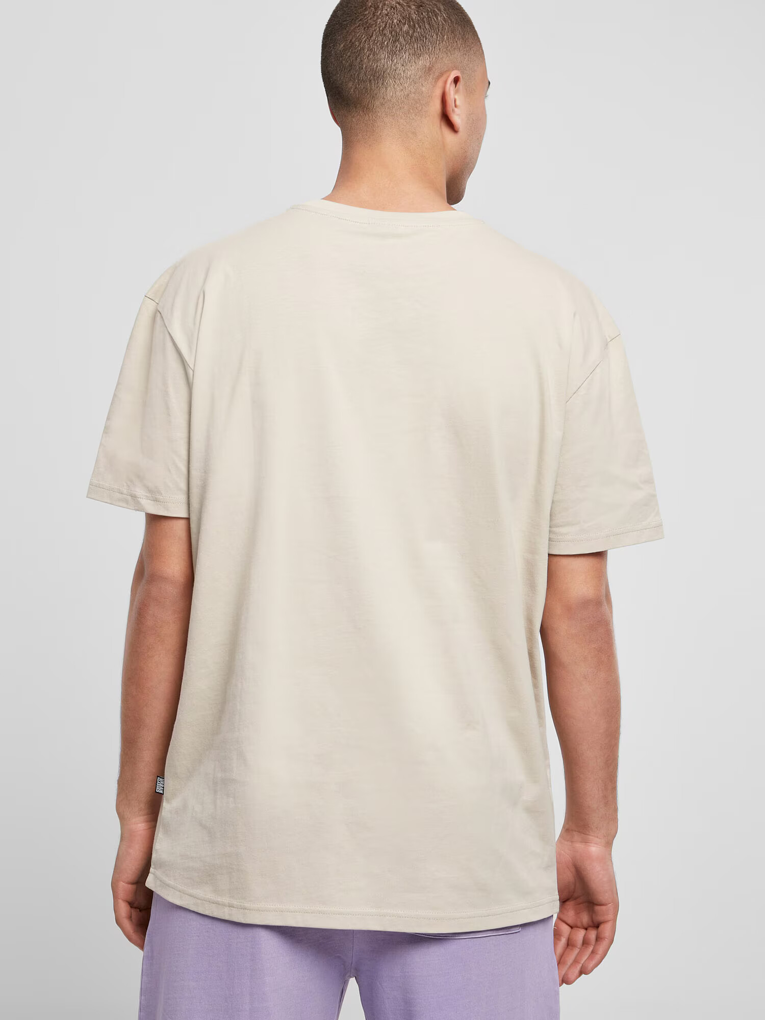 Urban Classics Tricou 'Baseball' bej / lila - Pled.ro