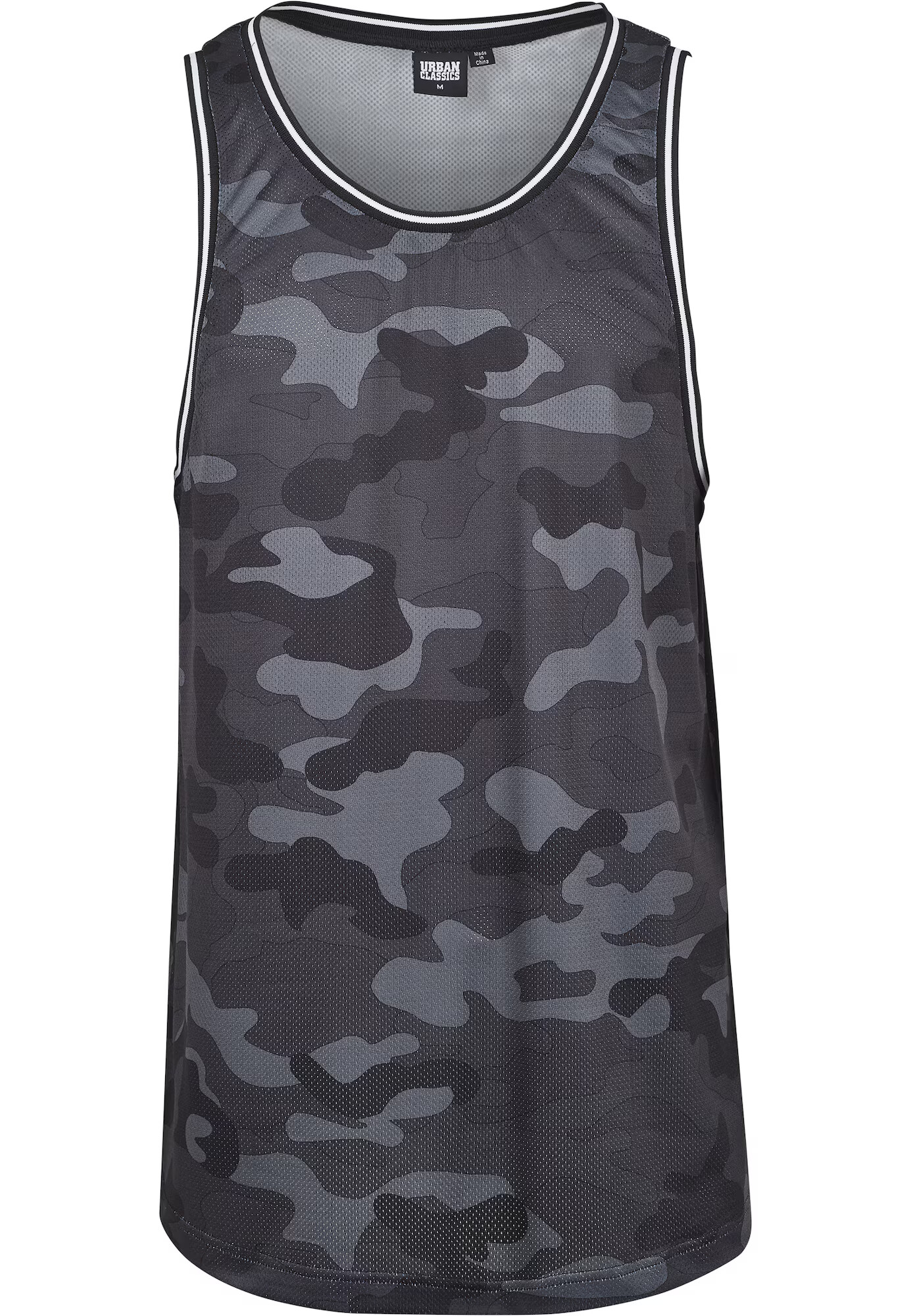 Urban Classics Tricou 'Camo Mesh' gri / gri închis / negru - Pled.ro