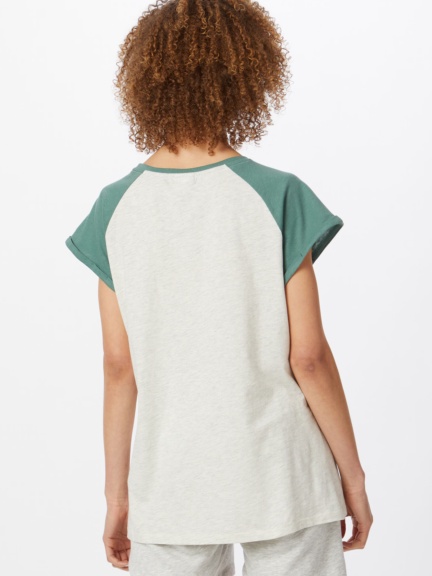 Urban Classics Tricou gri deschis / verde smarald - Pled.ro