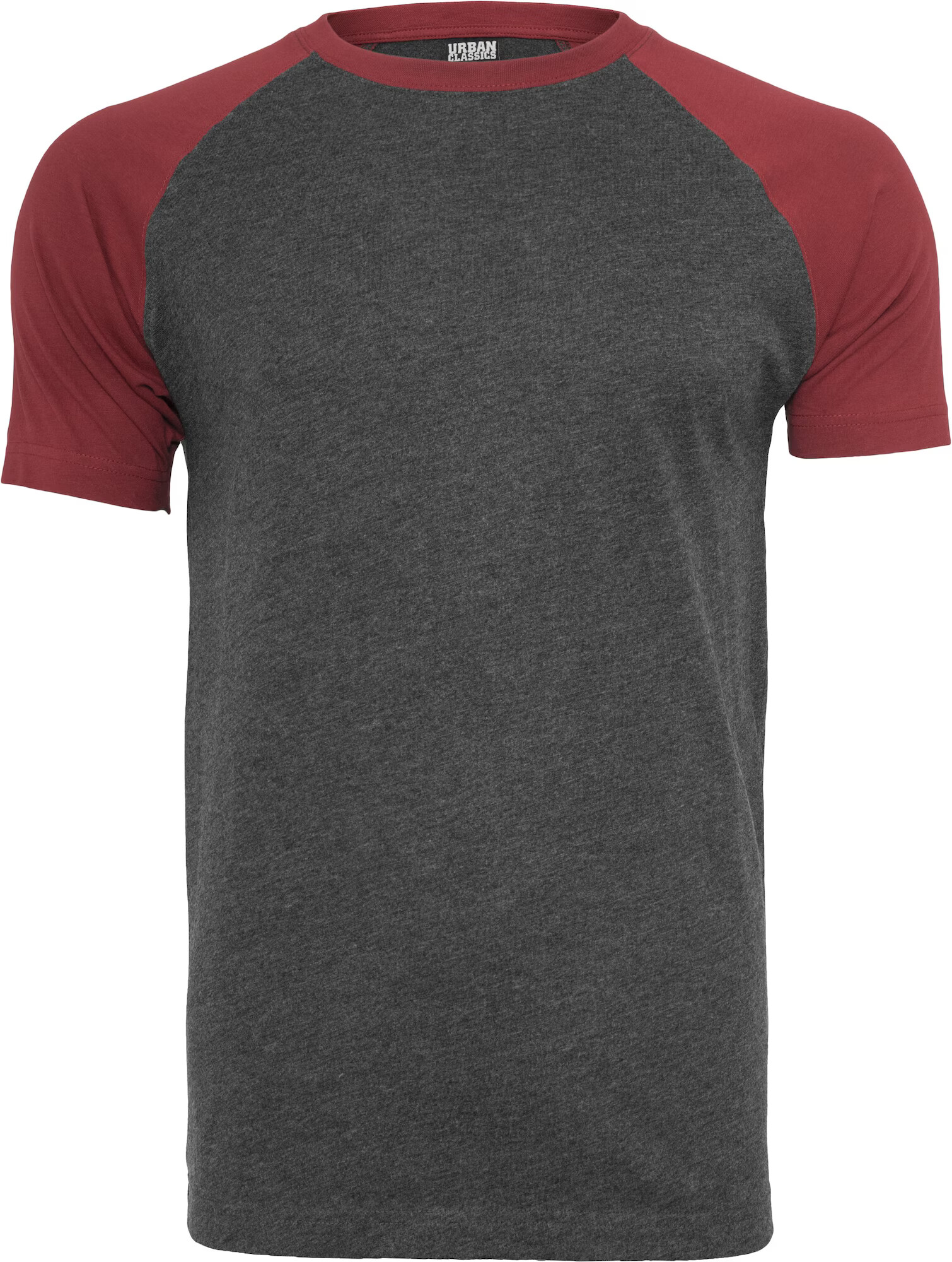 Urban Classics Tricou gri închis / roșu burgundy - Pled.ro