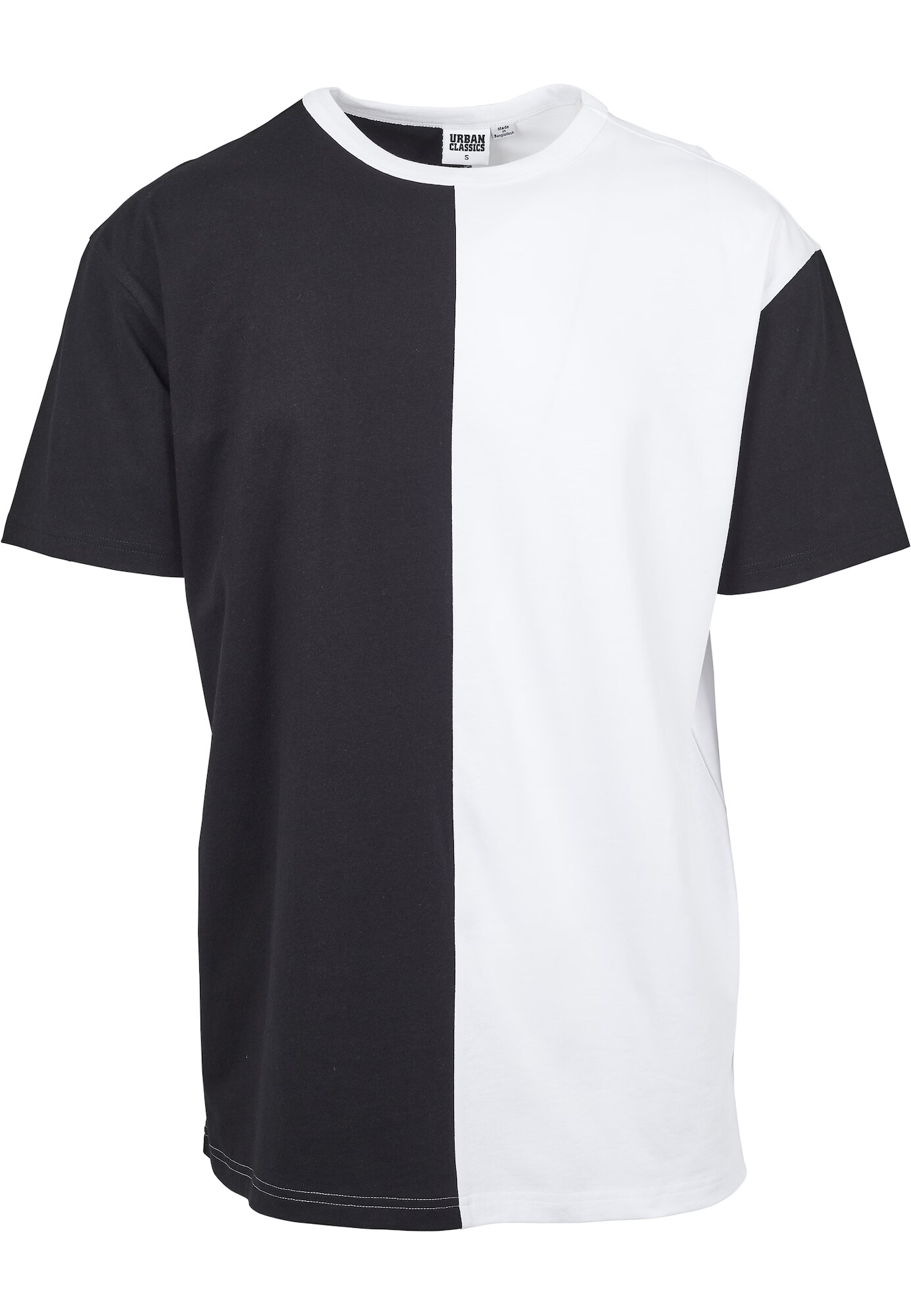 Urban Classics Tricou 'Harlequin' negru / alb - Pled.ro