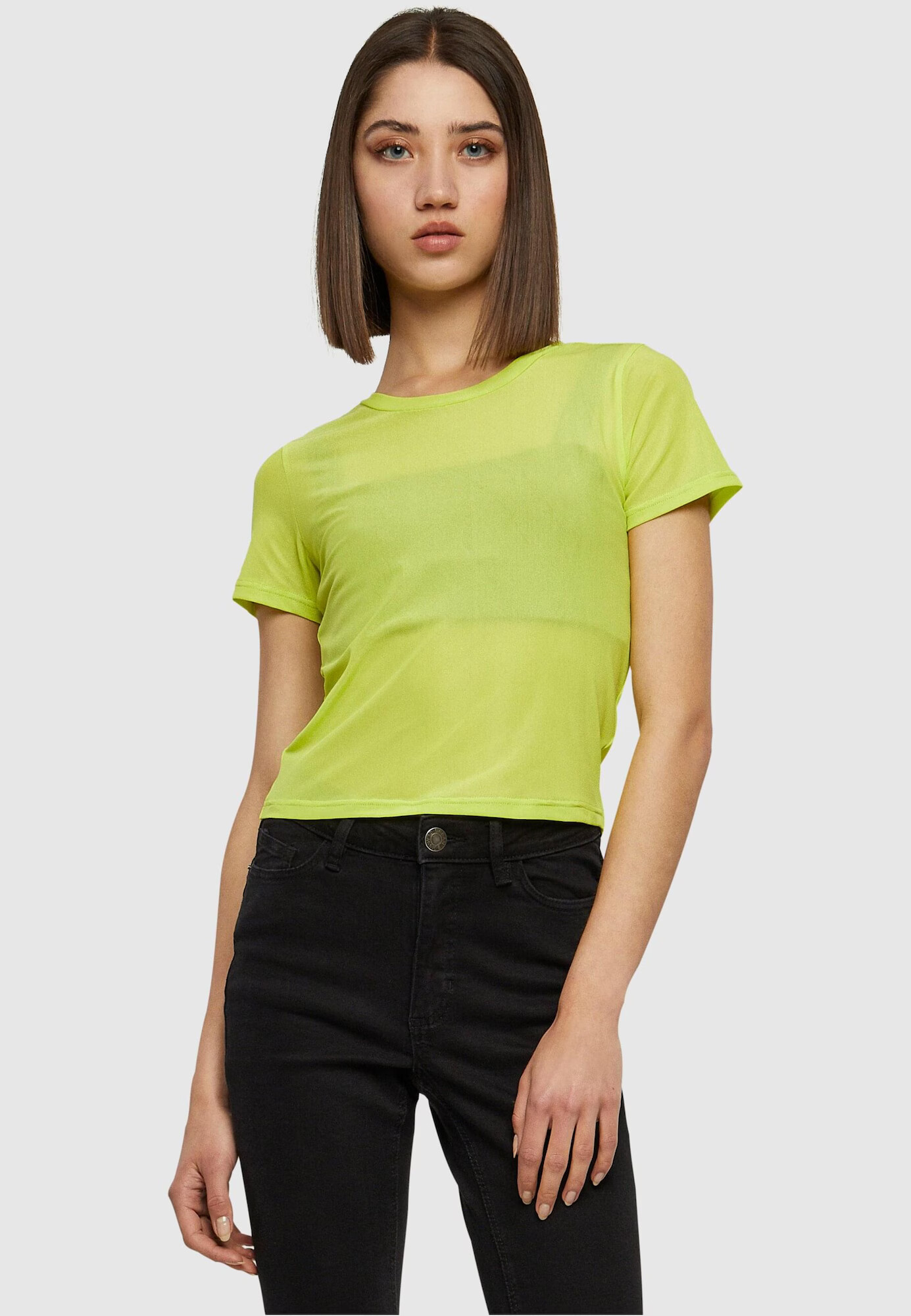 Urban Classics Tricou 'Mesh Tee' galben citron - Pled.ro