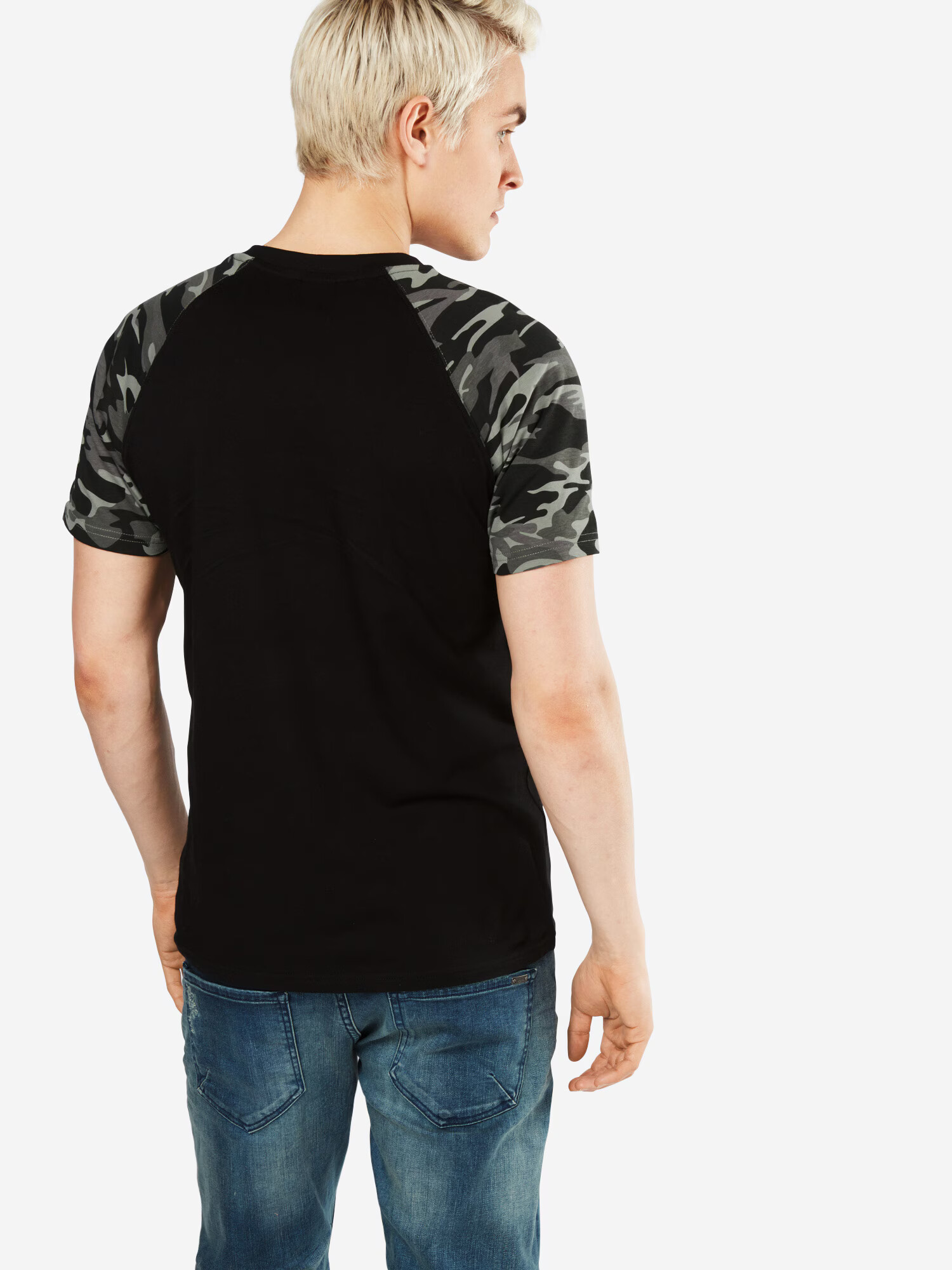 Urban Classics Tricou negru / alb - Pled.ro