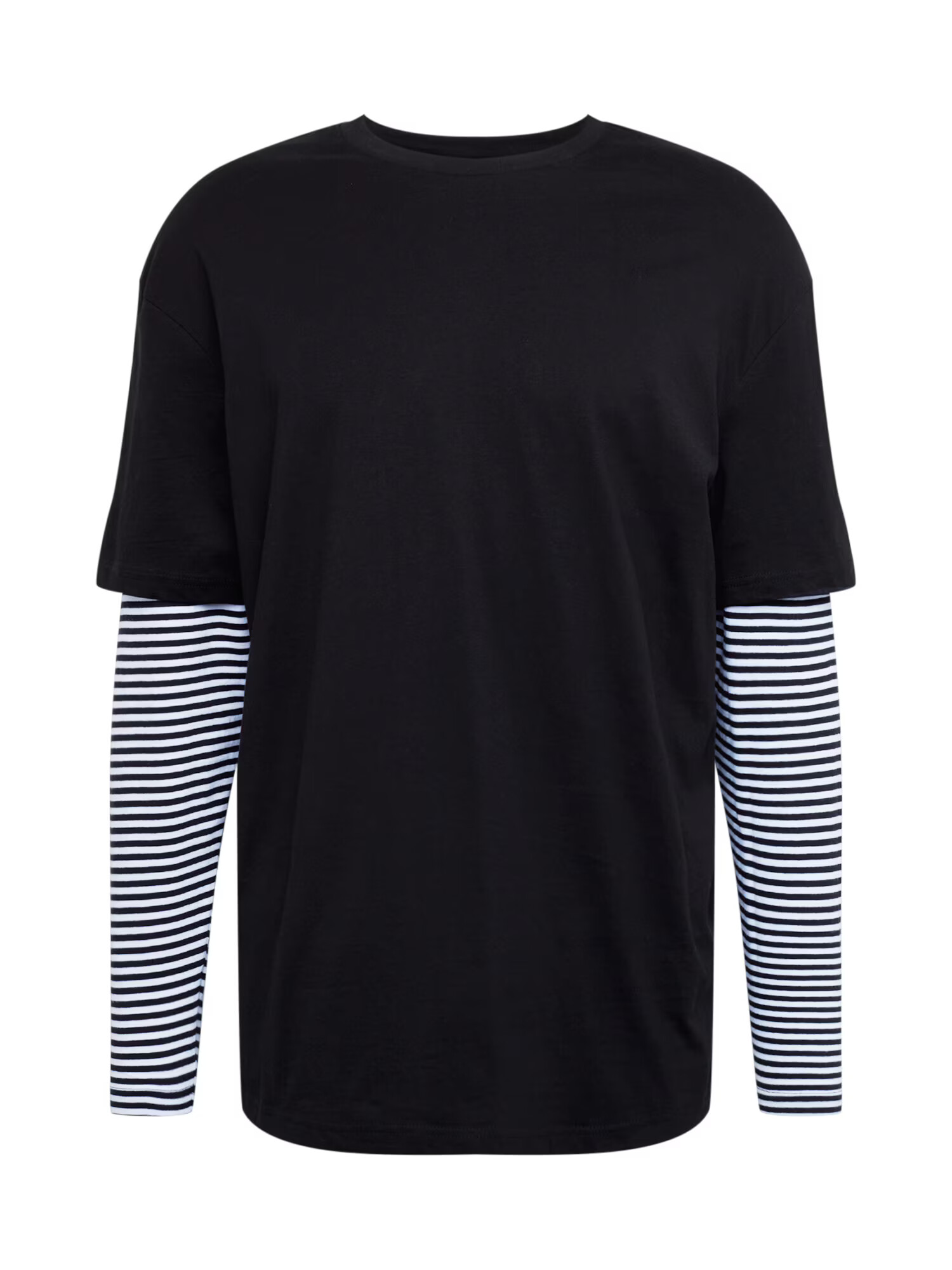 Urban Classics Tricou negru / alb - Pled.ro