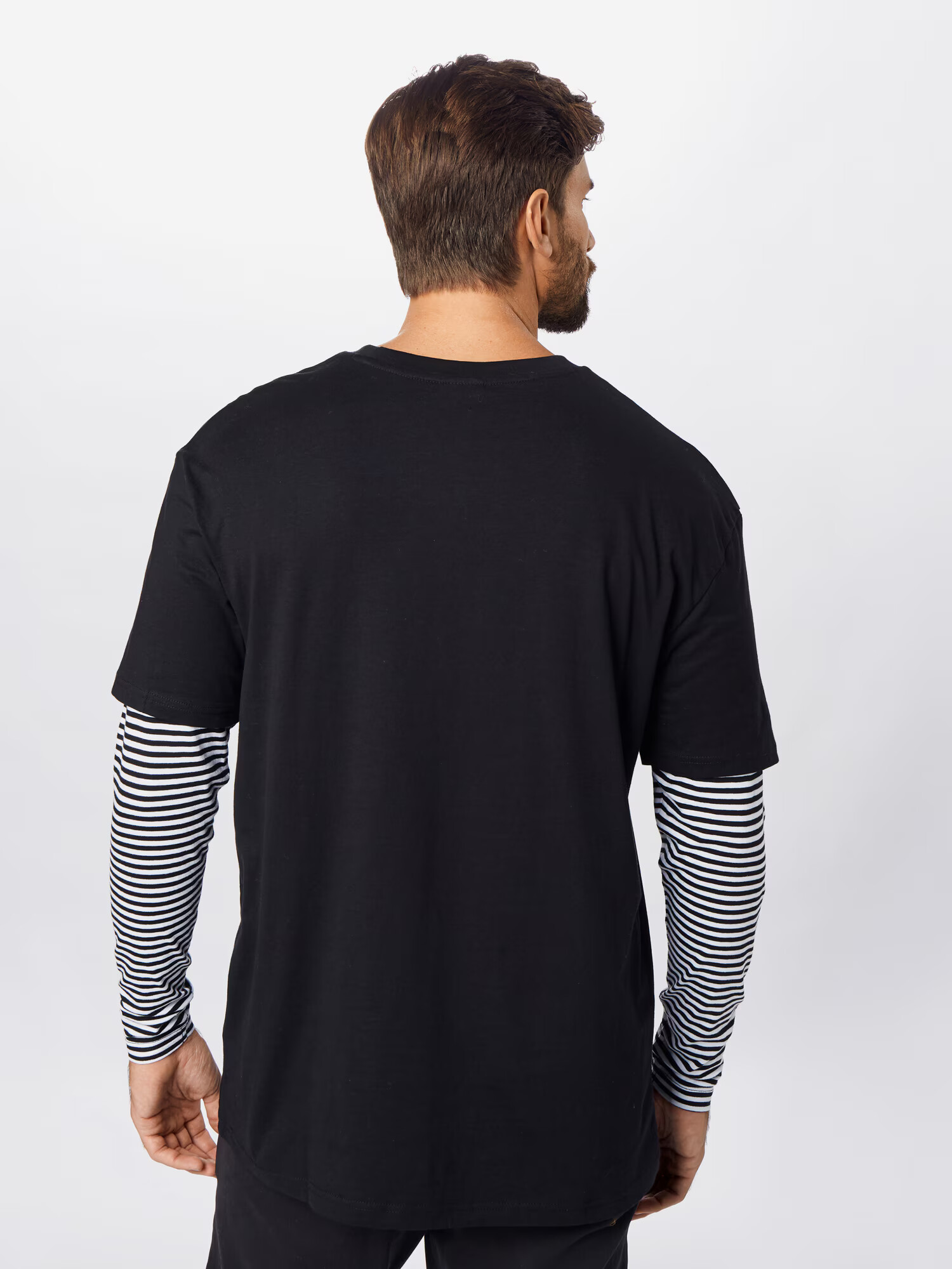 Urban Classics Tricou negru / alb - Pled.ro