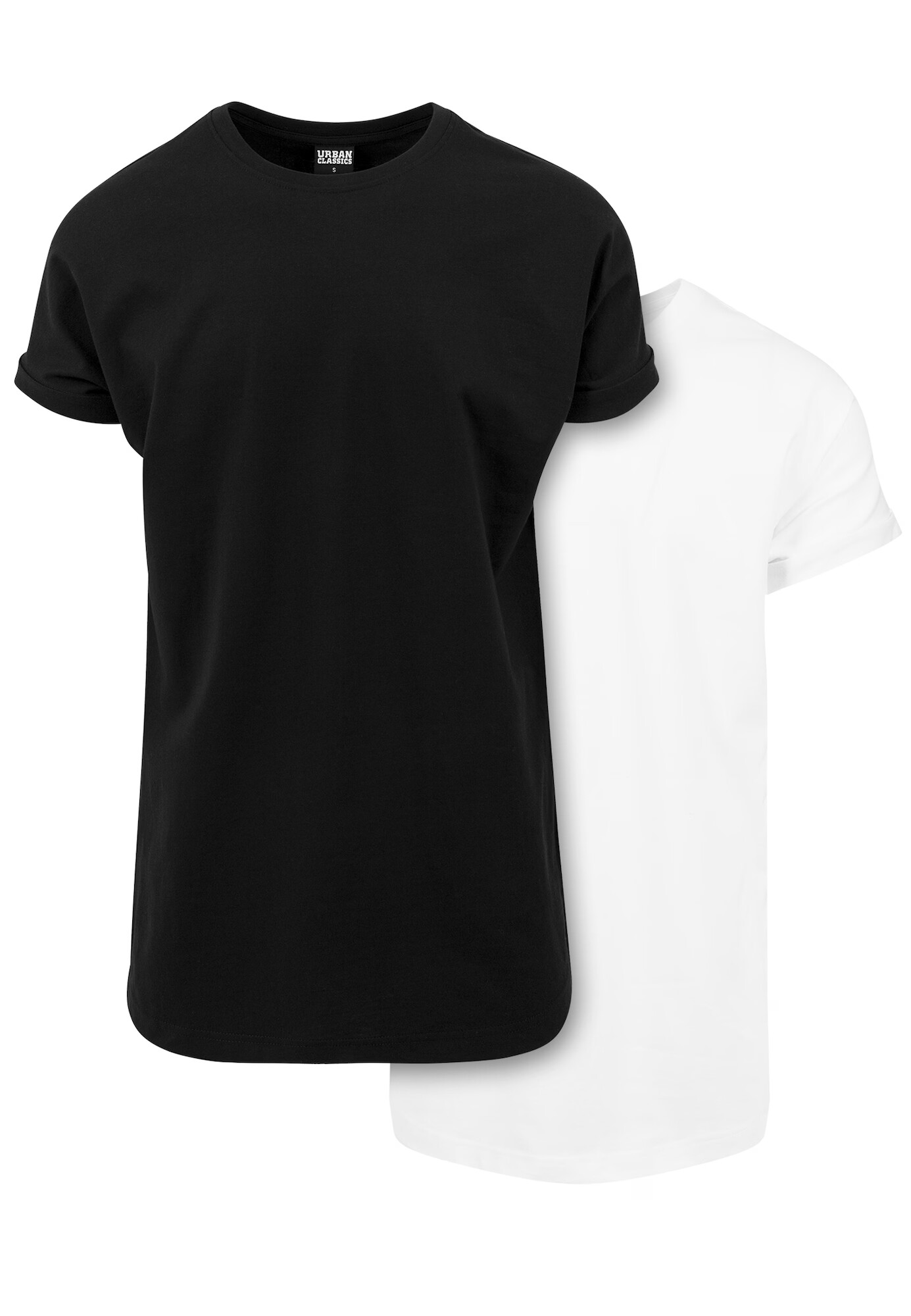 Urban Classics Tricou negru / alb - Pled.ro