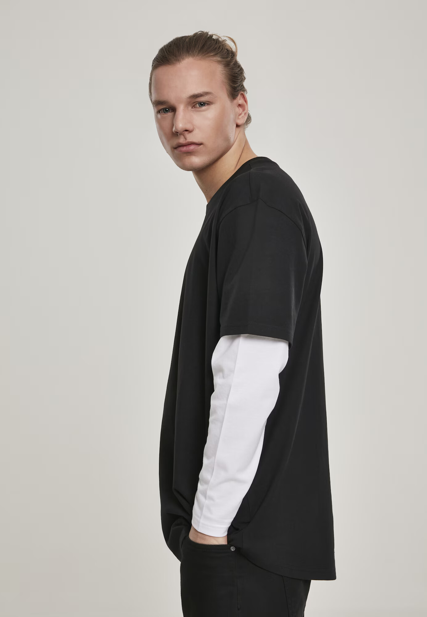 Urban Classics Tricou negru / alb - Pled.ro