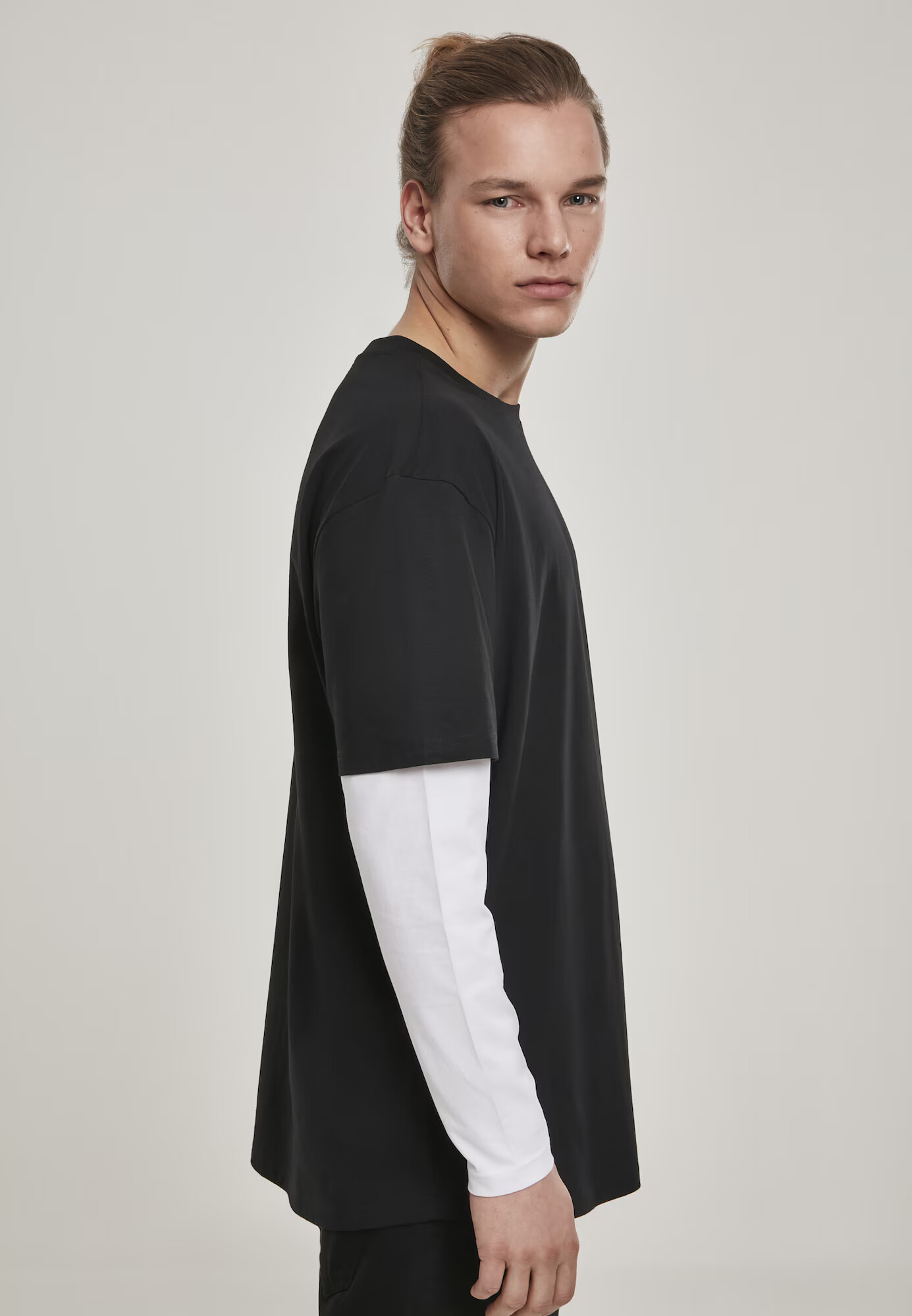 Urban Classics Tricou negru / alb - Pled.ro