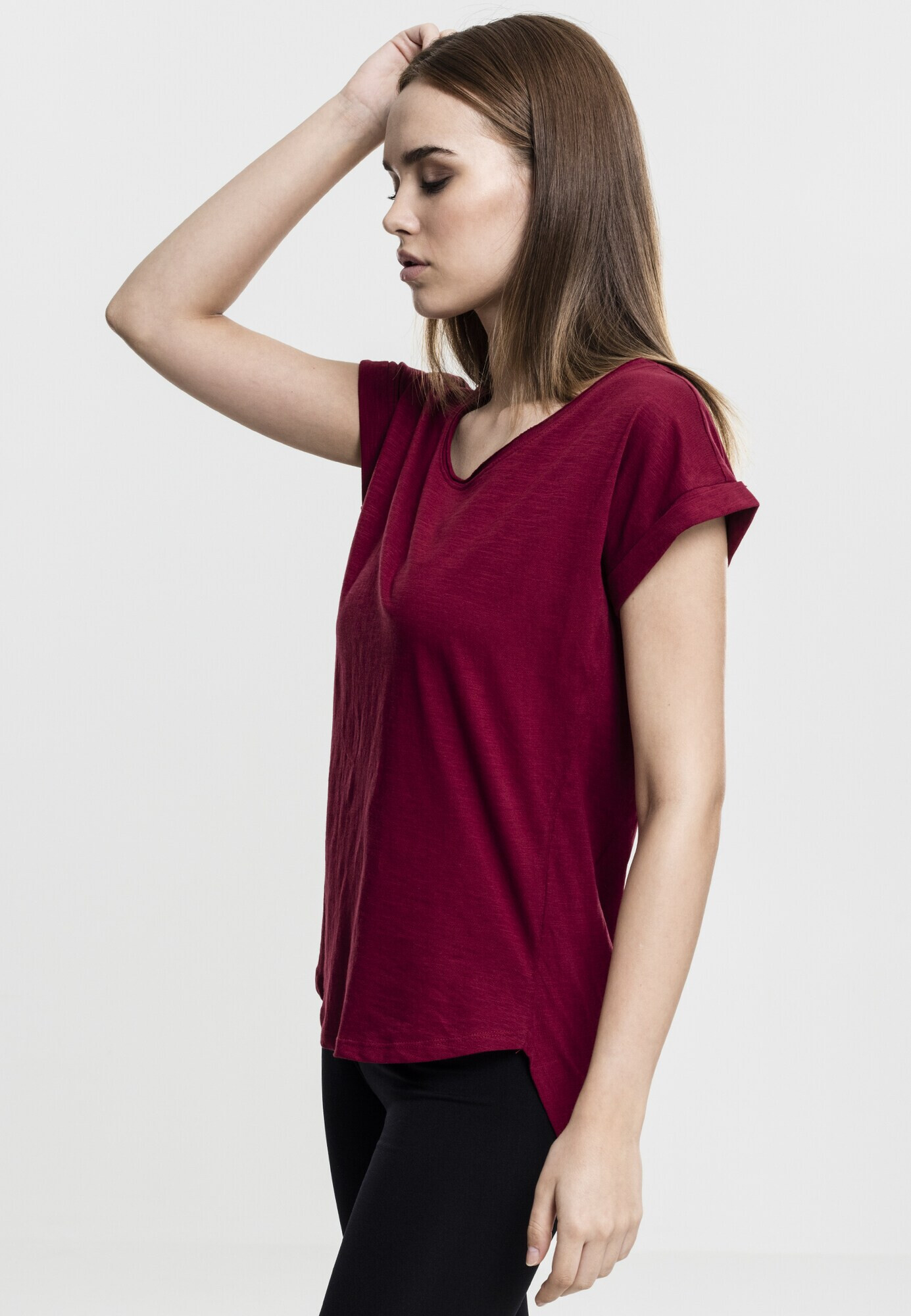 Urban Classics Tricou roșu burgundy - Pled.ro