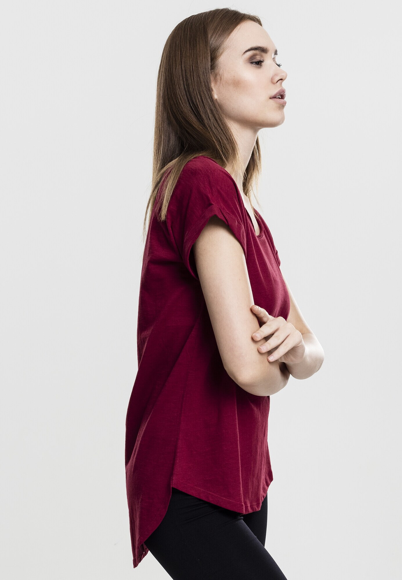 Urban Classics Tricou roșu burgundy - Pled.ro