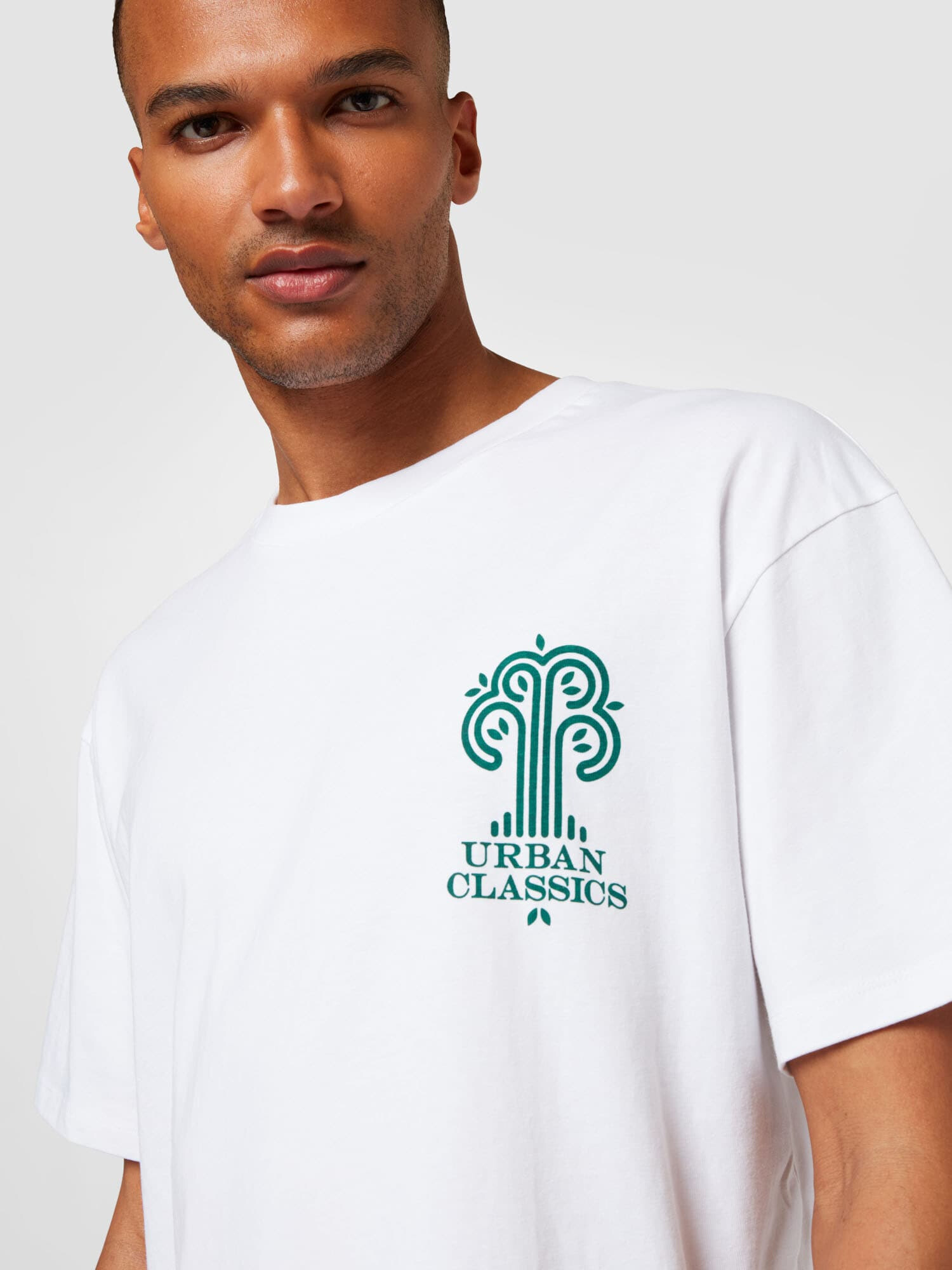 Urban Classics Tricou turcoaz / alb - Pled.ro