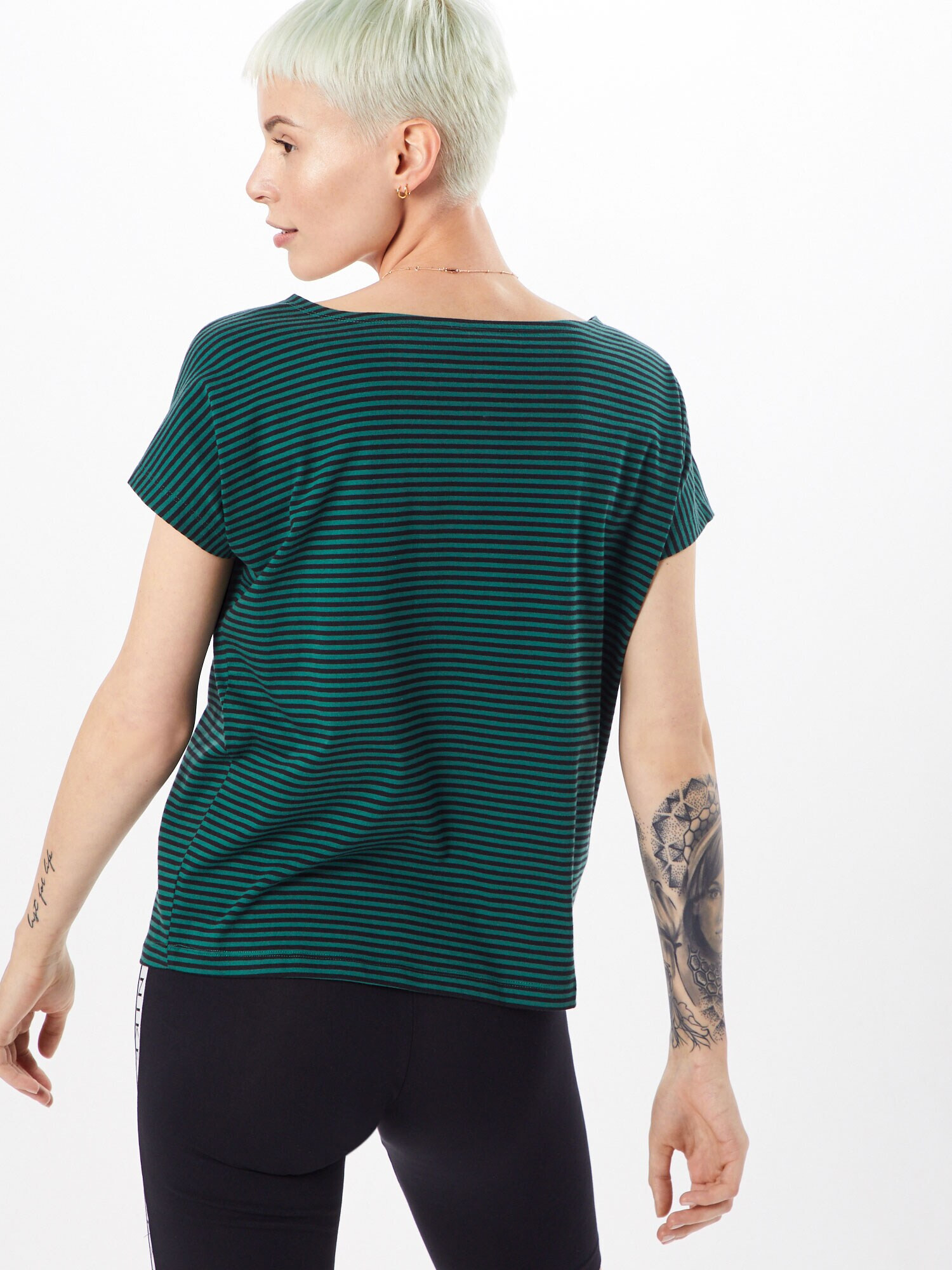 Urban Classics Tricou verde smarald / negru - Pled.ro