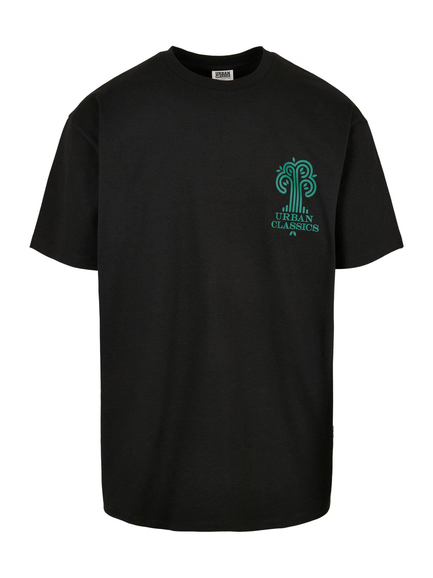 Urban Classics Tricou verde / negru - Pled.ro