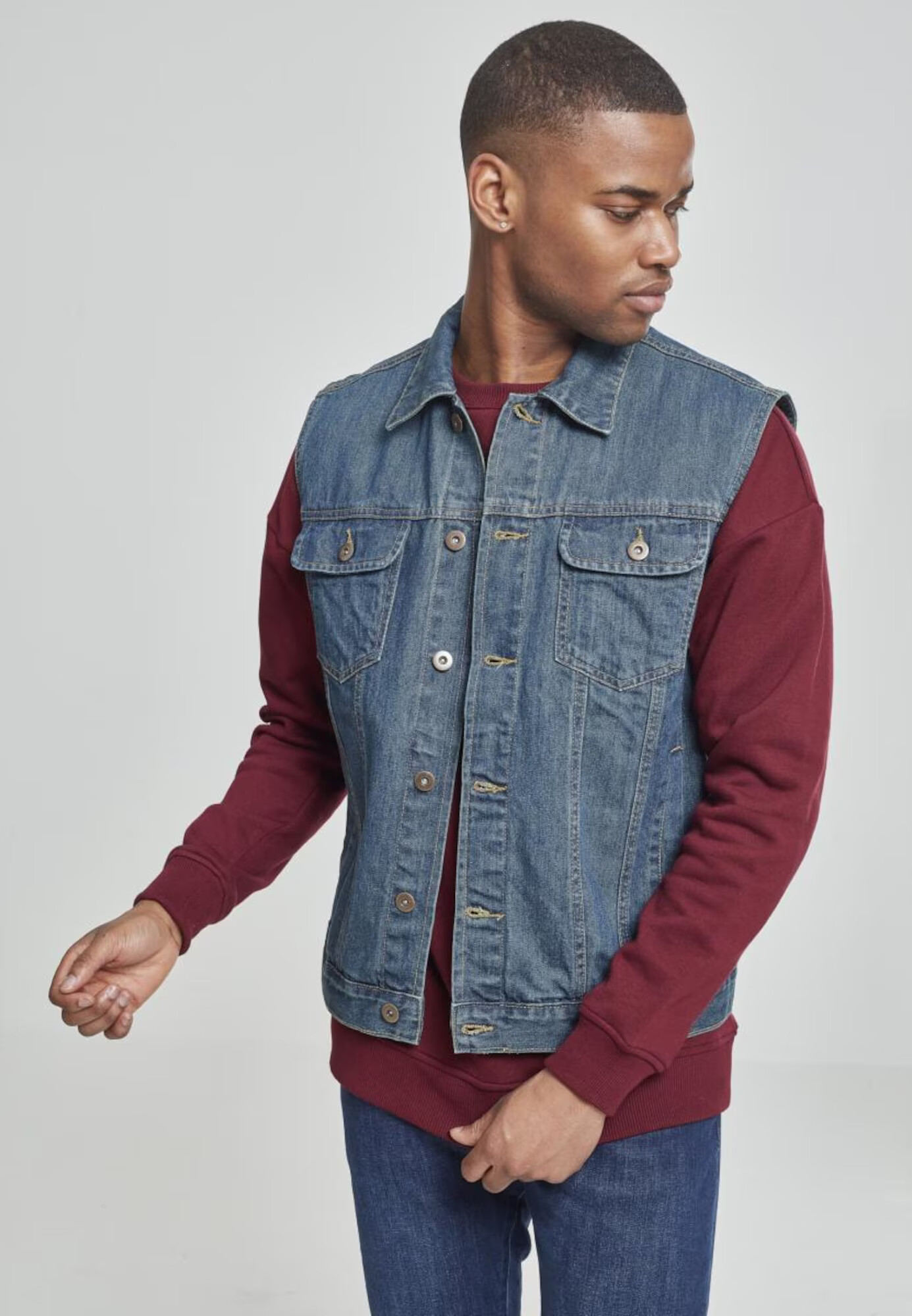 Urban Classics Vestă albastru denim - Pled.ro