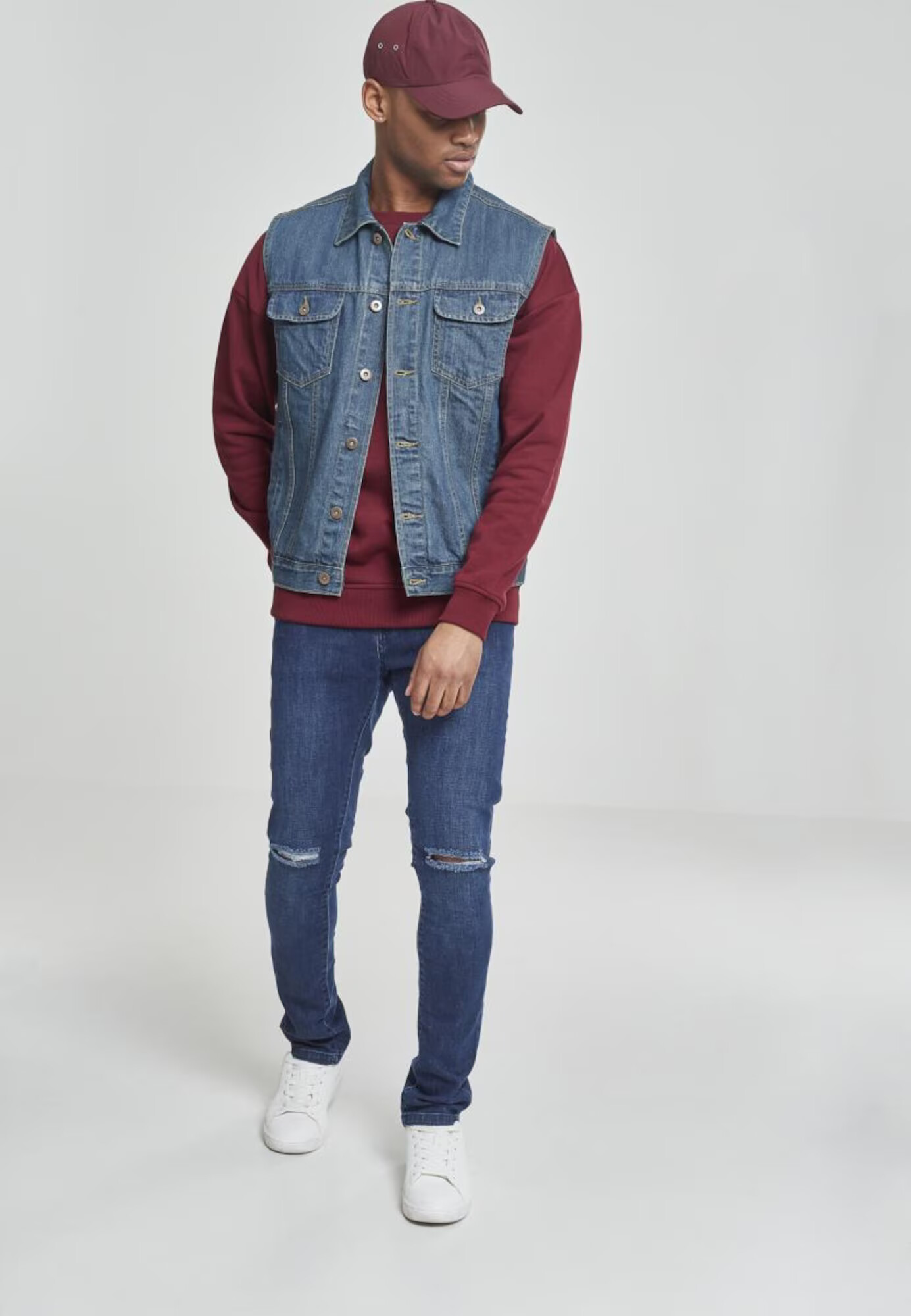 Urban Classics Vestă albastru denim - Pled.ro