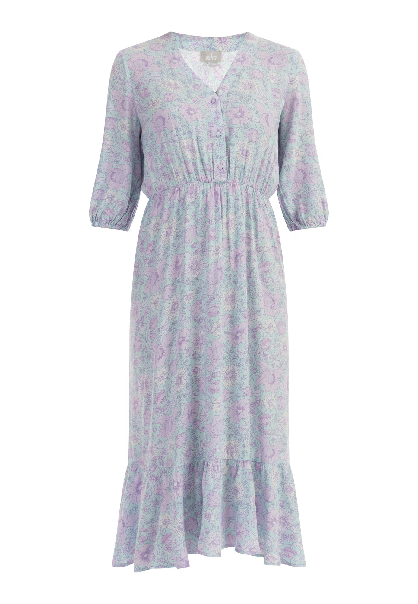 Usha Rochie turcoaz / mov pastel / mov deschis - Pled.ro