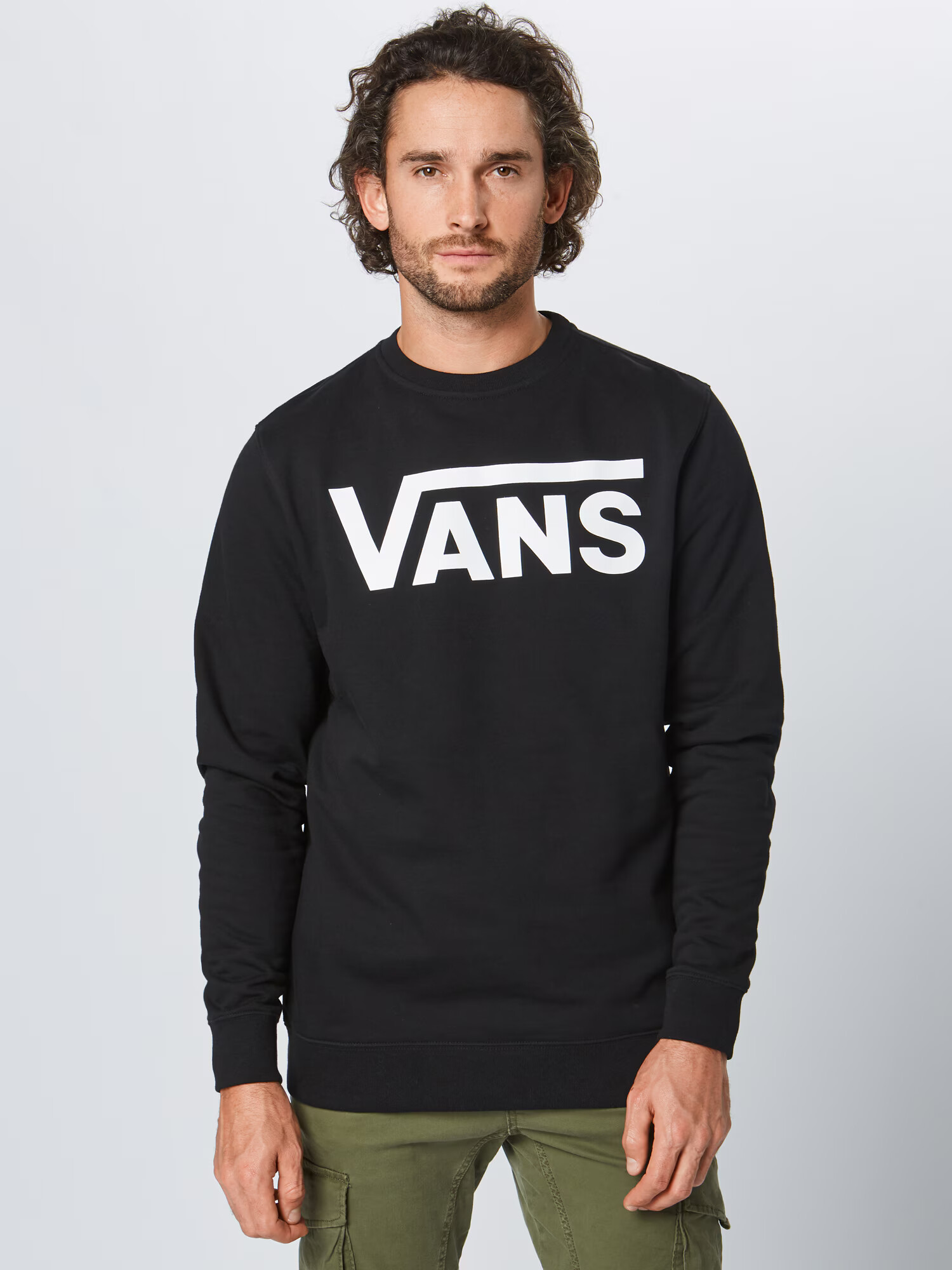 VANS Bluză de molton negru / alb - Pled.ro