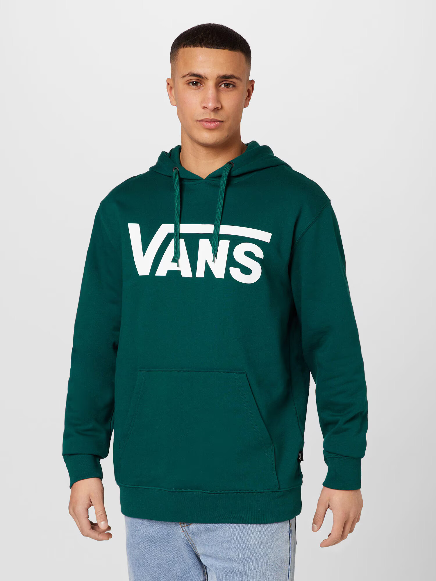 VANS Bluză de molton verde închis / alb - Pled.ro