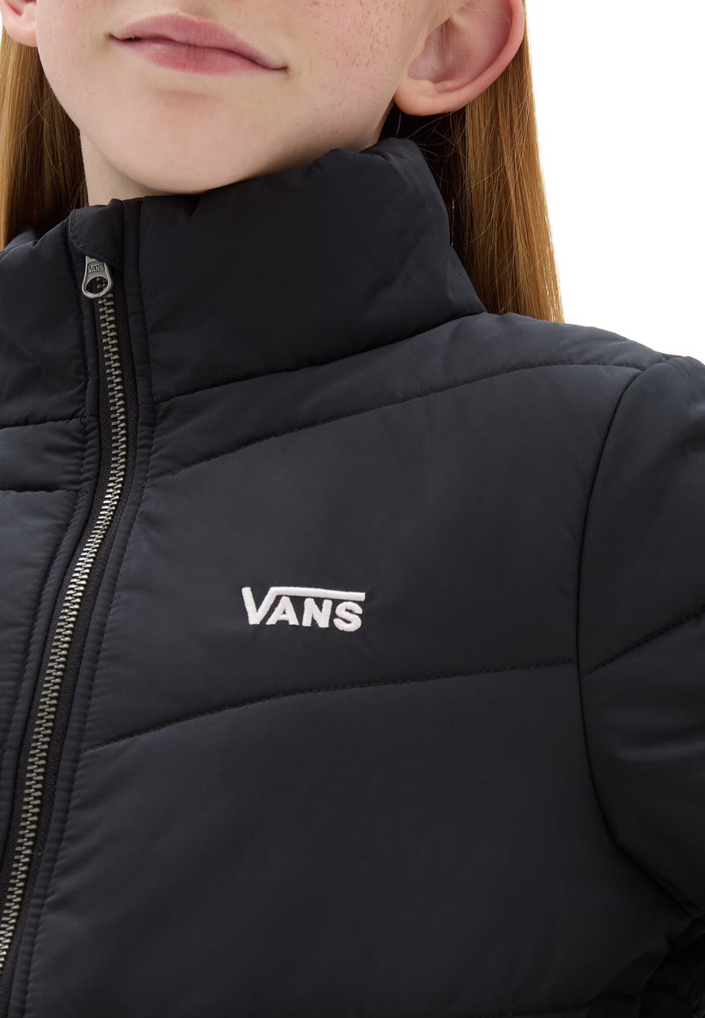 VANS Geacă de primăvară-toamnă 'FOUNDRY PUFFER' negru / alb - Pled.ro