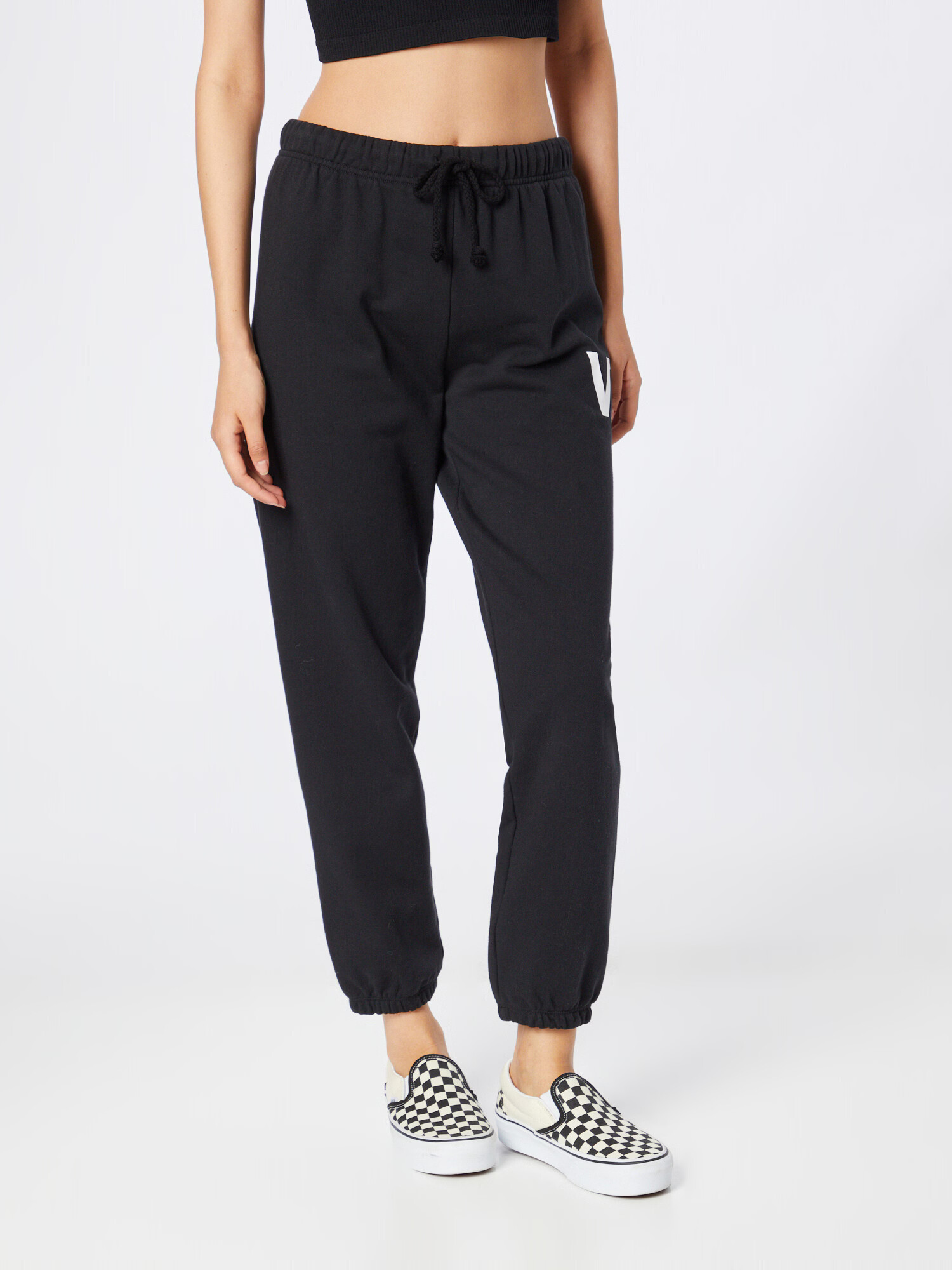 VANS Pantaloni 'TAKE IT EASY' negru / alb - Pled.ro