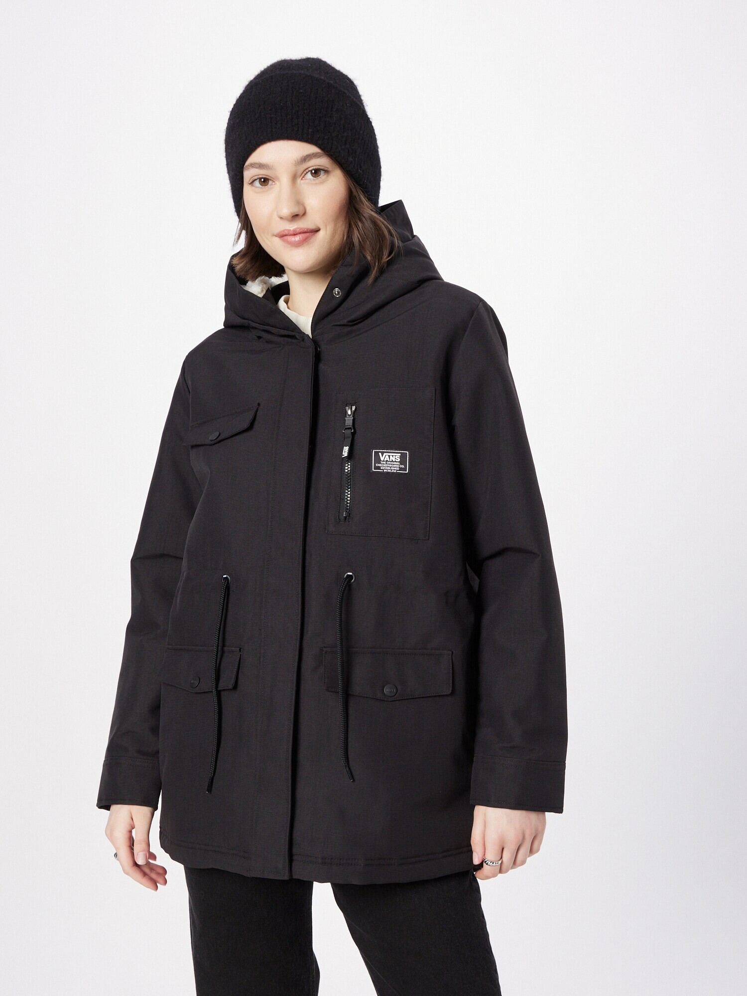 VANS Parka de iarnă 'RICHFIELD' negru / alb - Pled.ro