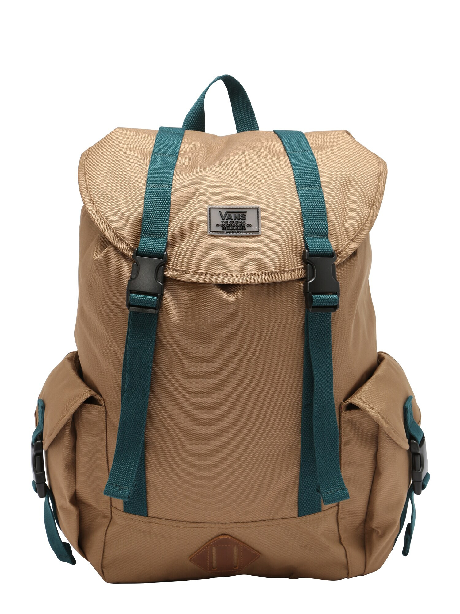 VANS Rucsac 'BASECAMP' maro deschis / verde smarald - Pled.ro