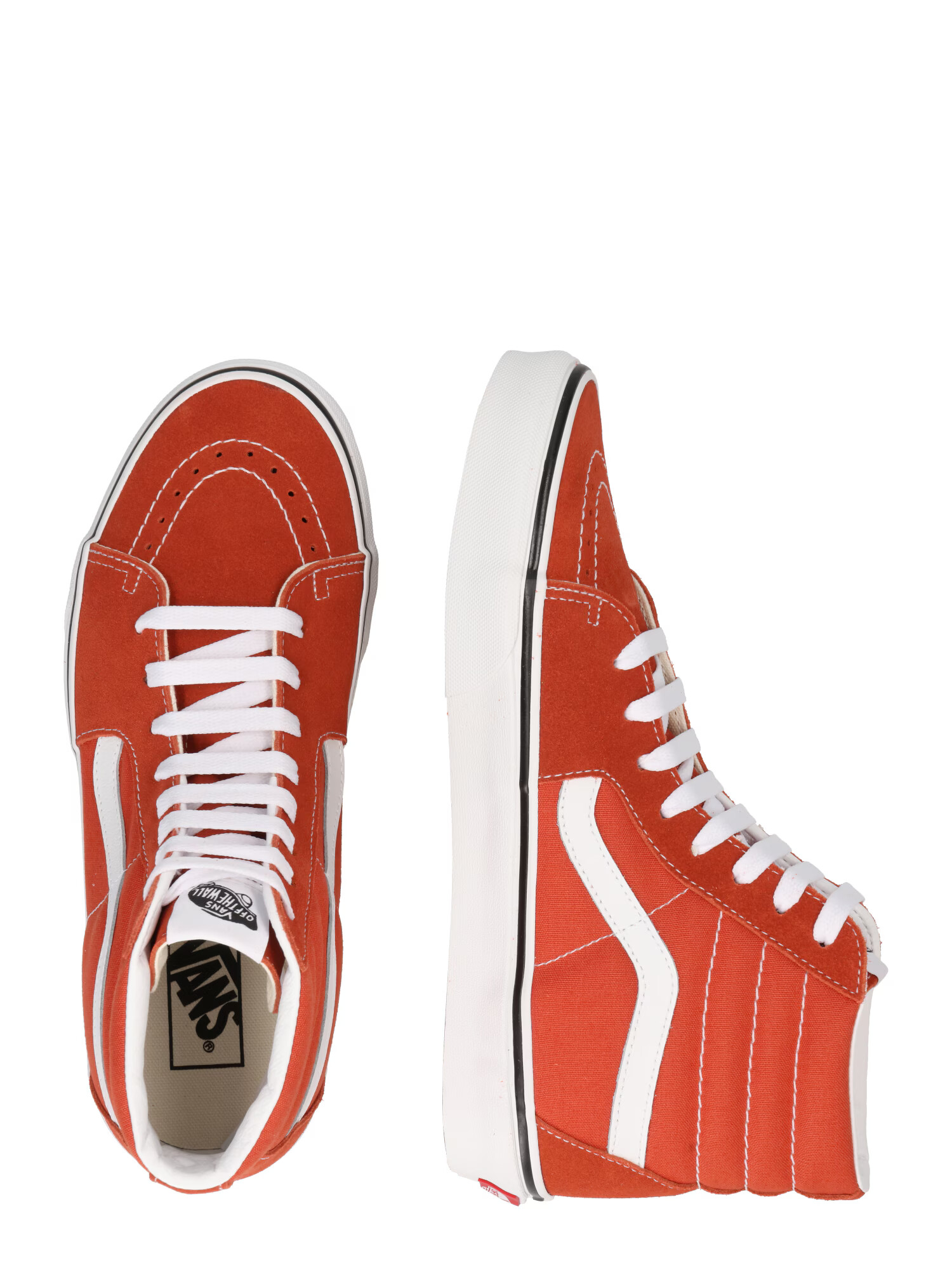 VANS Sneaker înalt roșu orange / negru / alb - Pled.ro