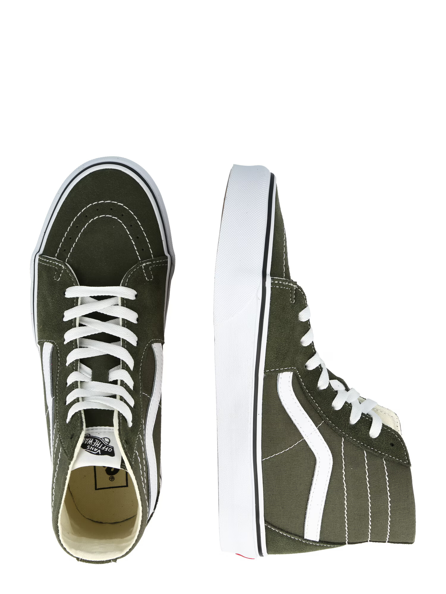 VANS Sneaker înalt 'SK8-Hi' verde închis / alb - Pled.ro