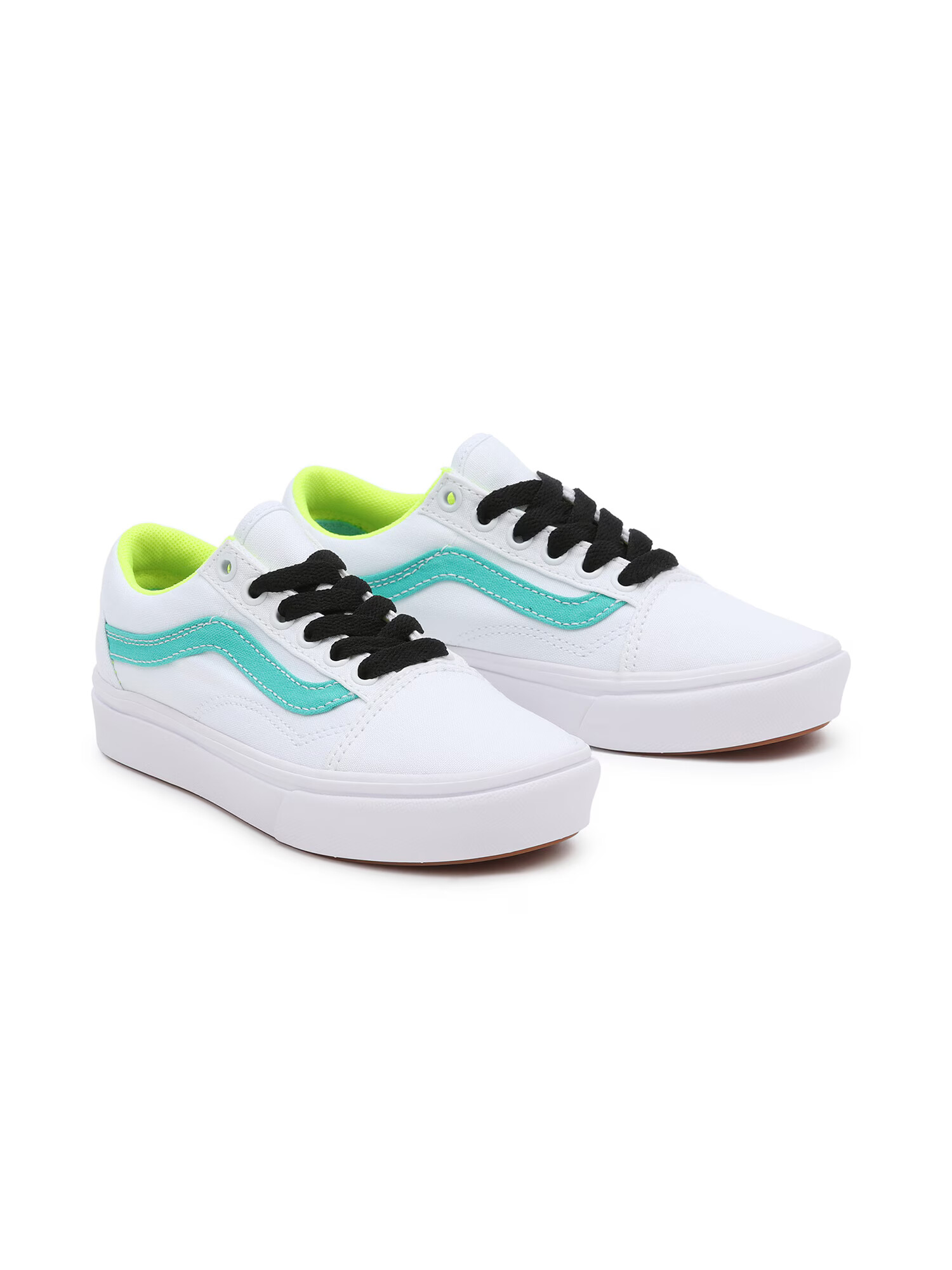 VANS Sneaker 'Comfy Cush' azur / verde neon / negru / alb - Pled.ro