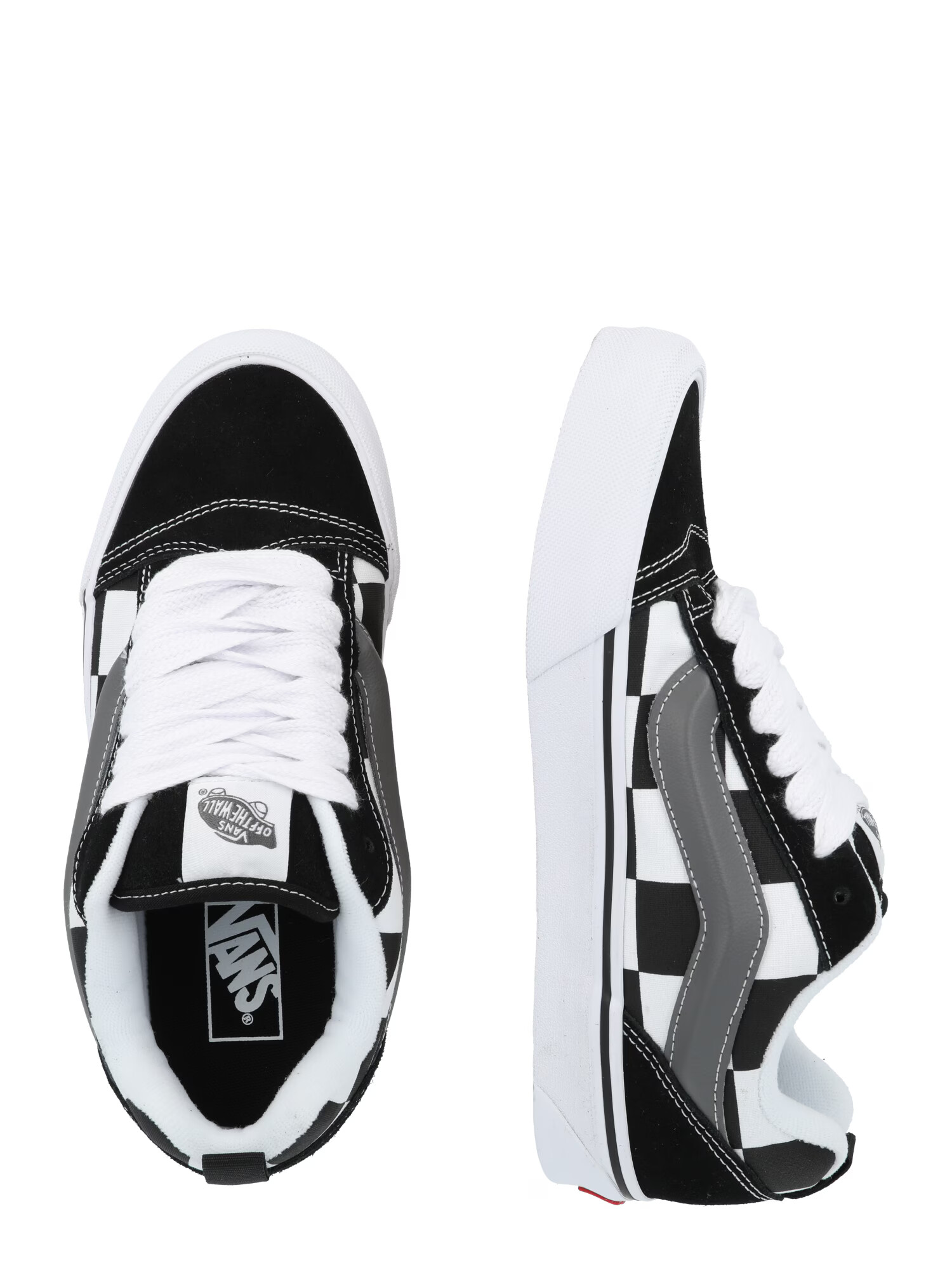 VANS Sneaker low 'Knu Skool' gri metalic / negru / alb - Pled.ro