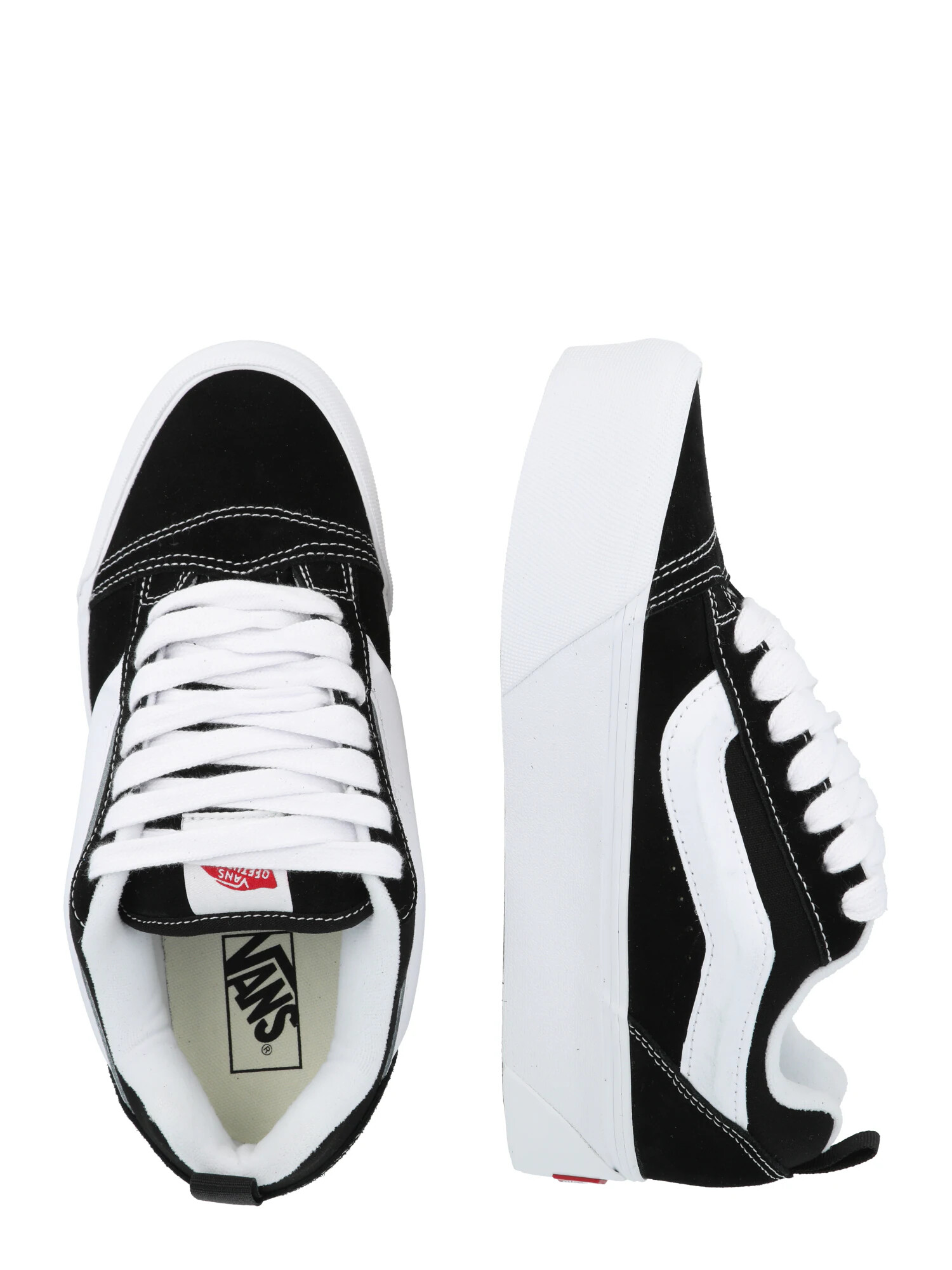 VANS Sneaker low 'Knu Stack' negru / alb - Pled.ro