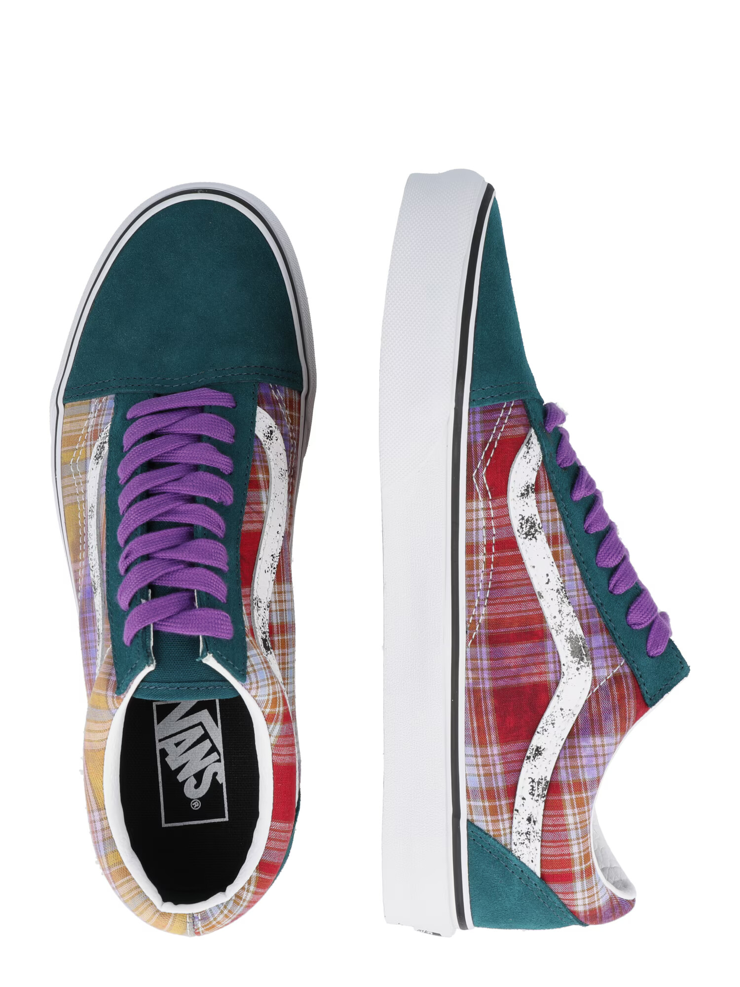 VANS Sneaker low 'Old Skool' bej / verde smarald / mov orhidee / alb - Pled.ro