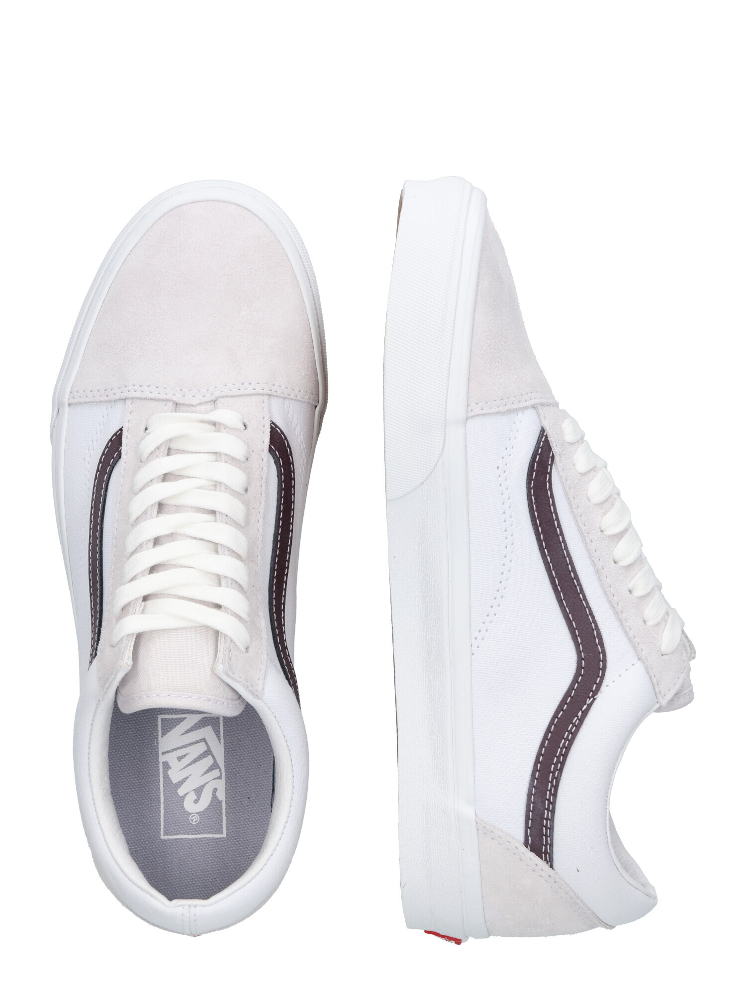 VANS Sneaker low 'Old Skool' culoarea pielii / ciocolatiu / alb - Pled.ro