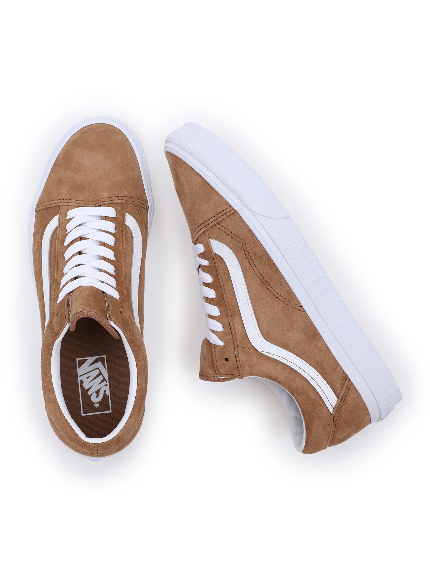 VANS Sneaker low 'Old Skool' maro caramel / alb - Pled.ro