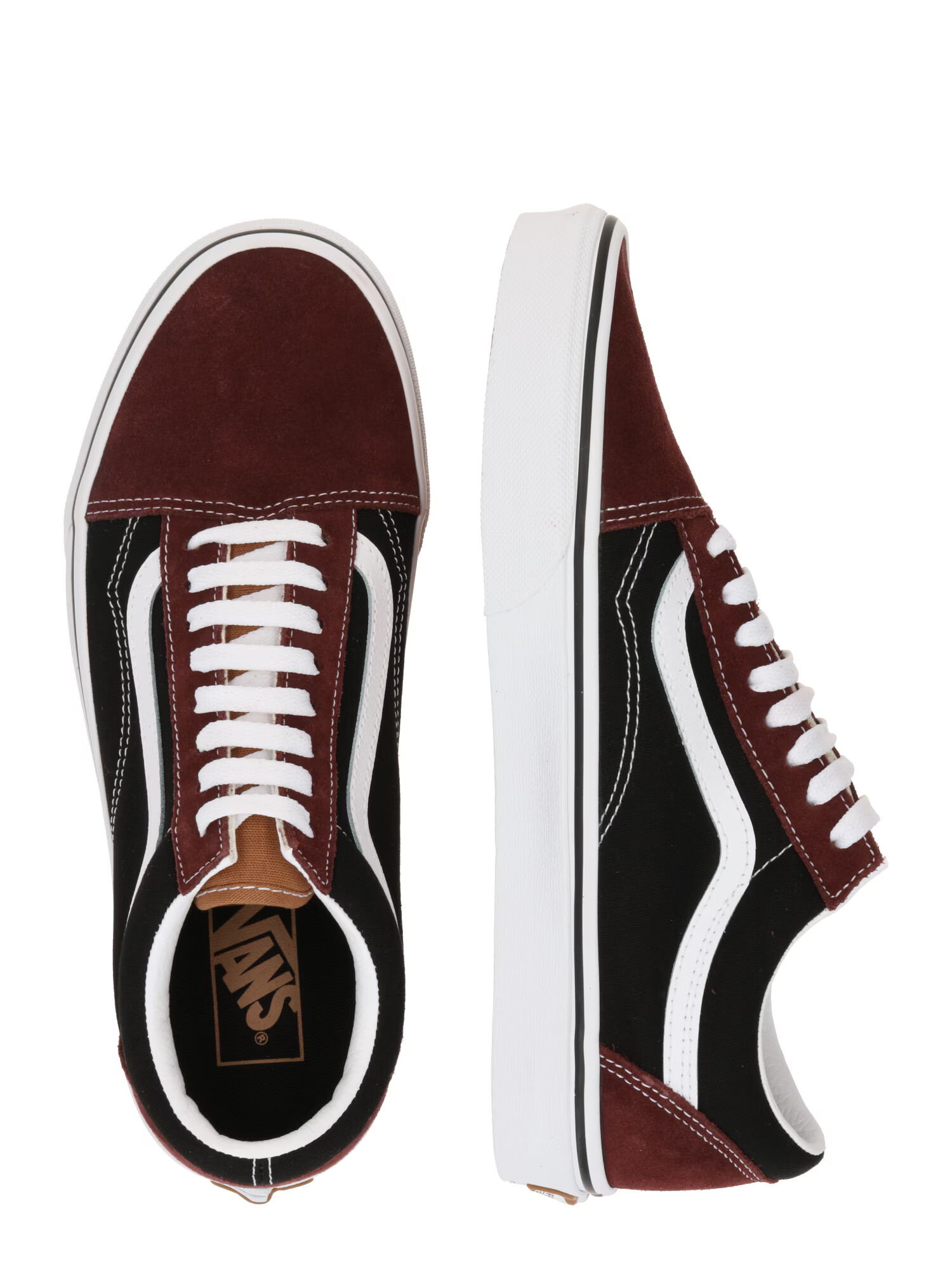 VANS Sneaker low 'OLD SKOOL' maro ruginiu / negru / alb - Pled.ro