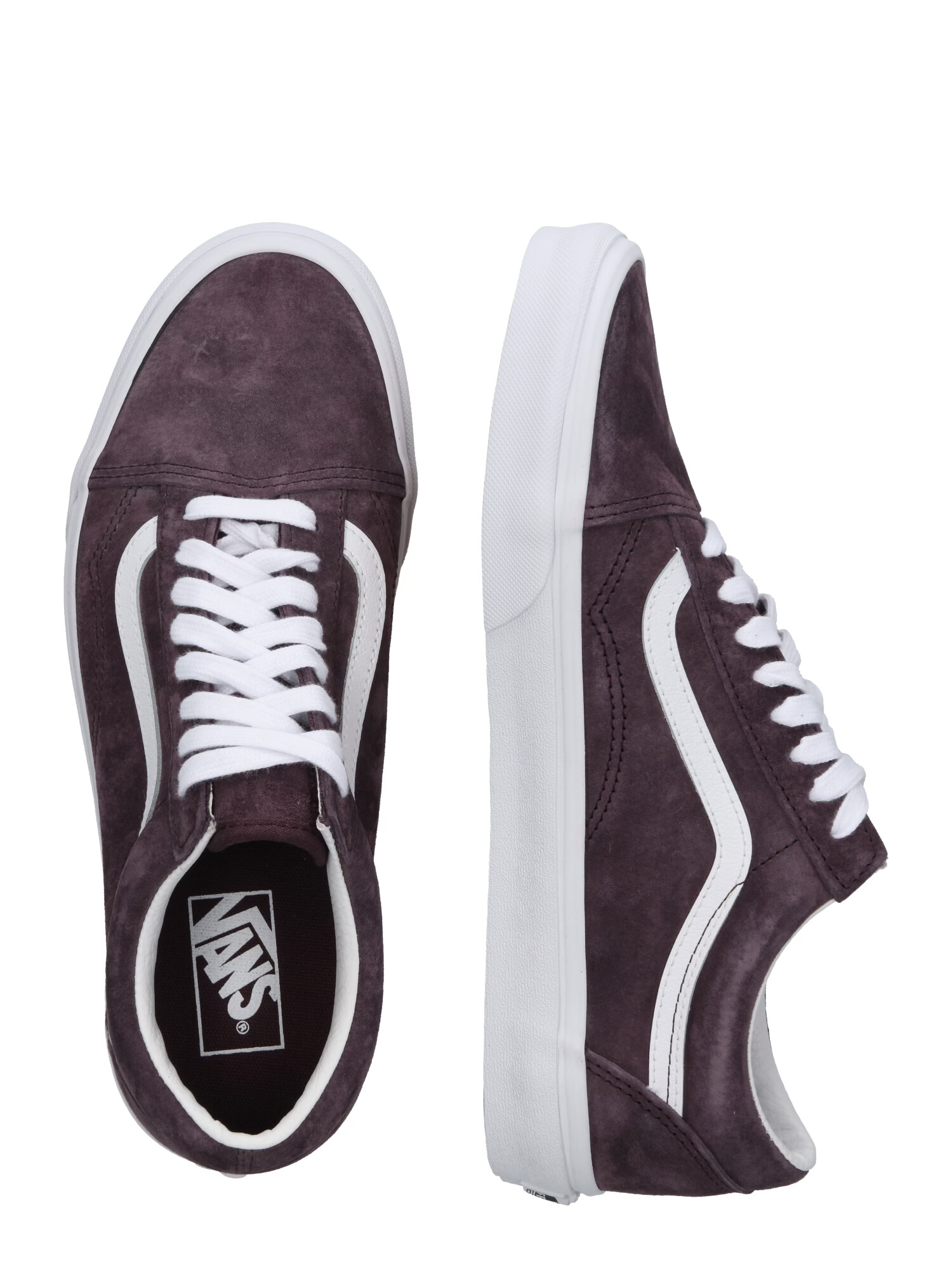 VANS Sneaker low 'Old Skool' roșu burgundy / alb - Pled.ro