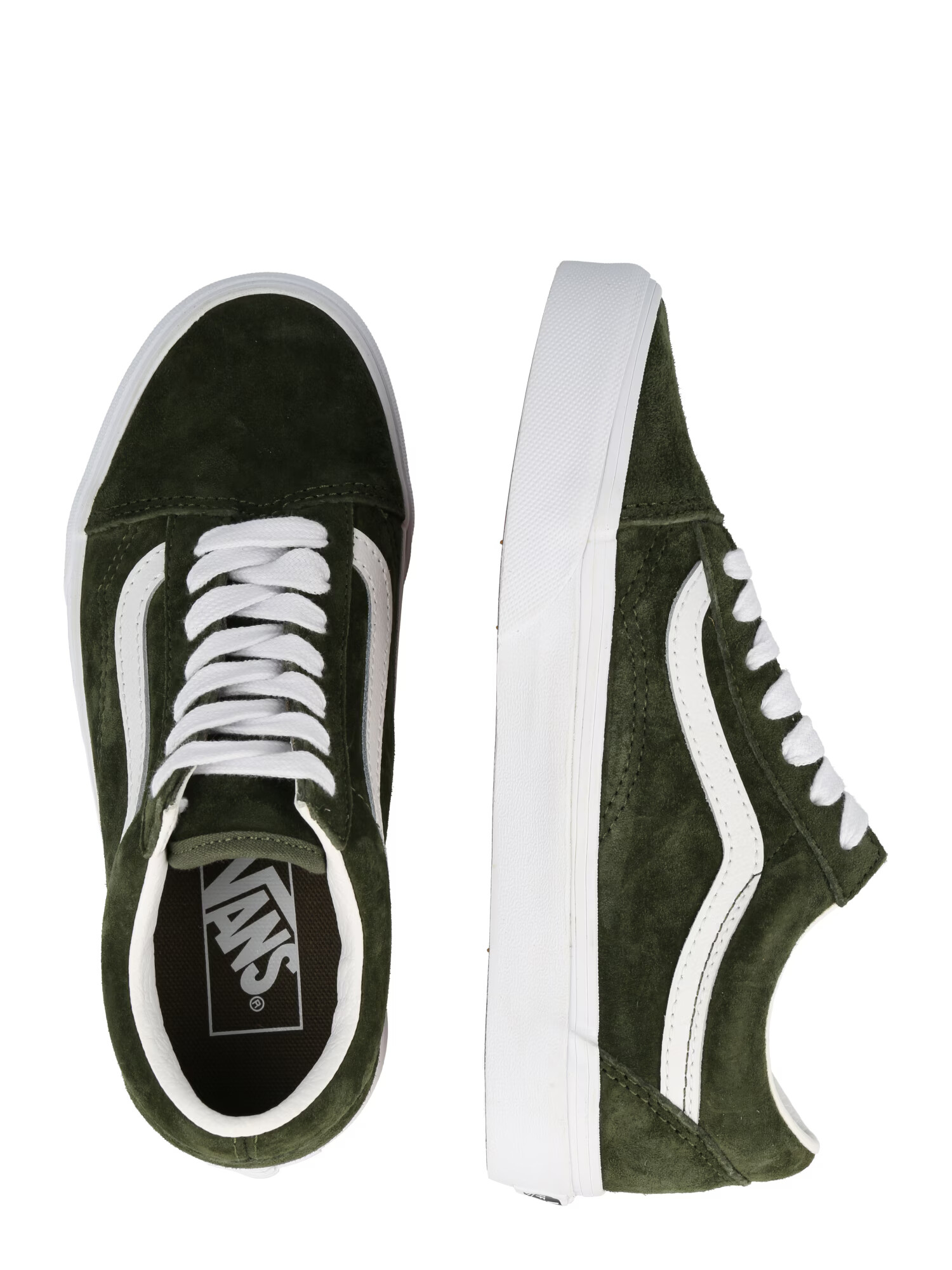 VANS Sneaker low 'Old Skool' verde închis / alb - Pled.ro