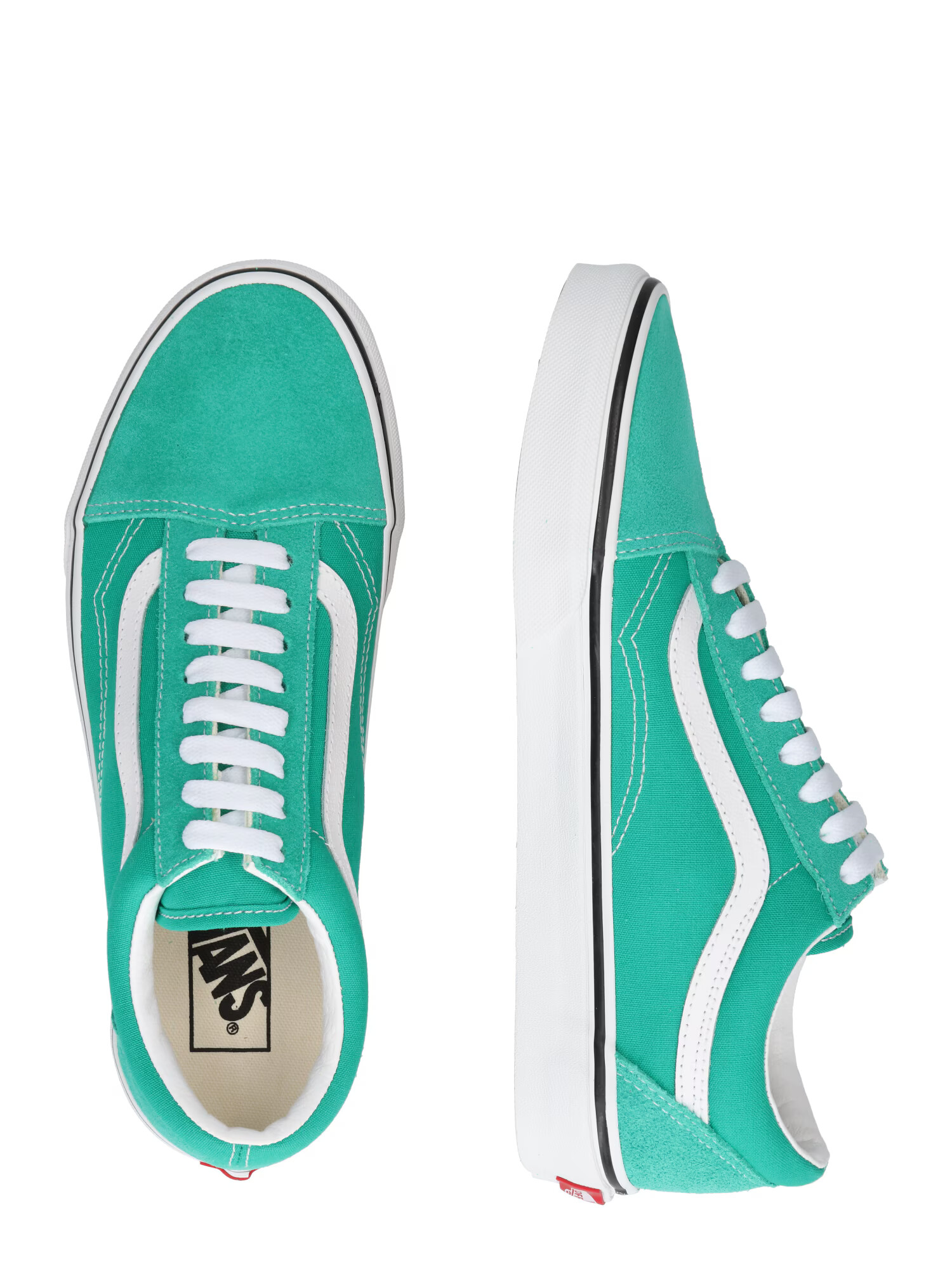 VANS Sneaker low 'Old Skool' verde / alb - Pled.ro